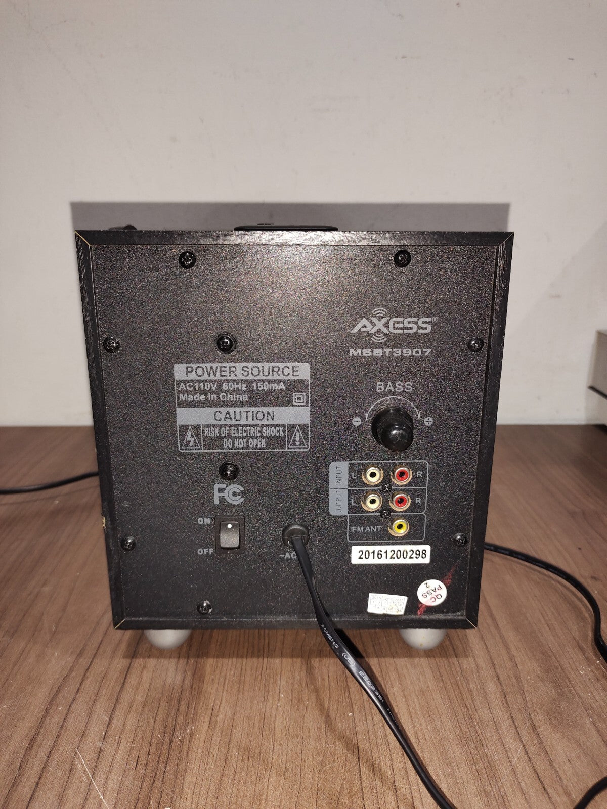 Axess MSBT3907 2.1 Mini Entertainment System With Bluetooth - Woofer Only