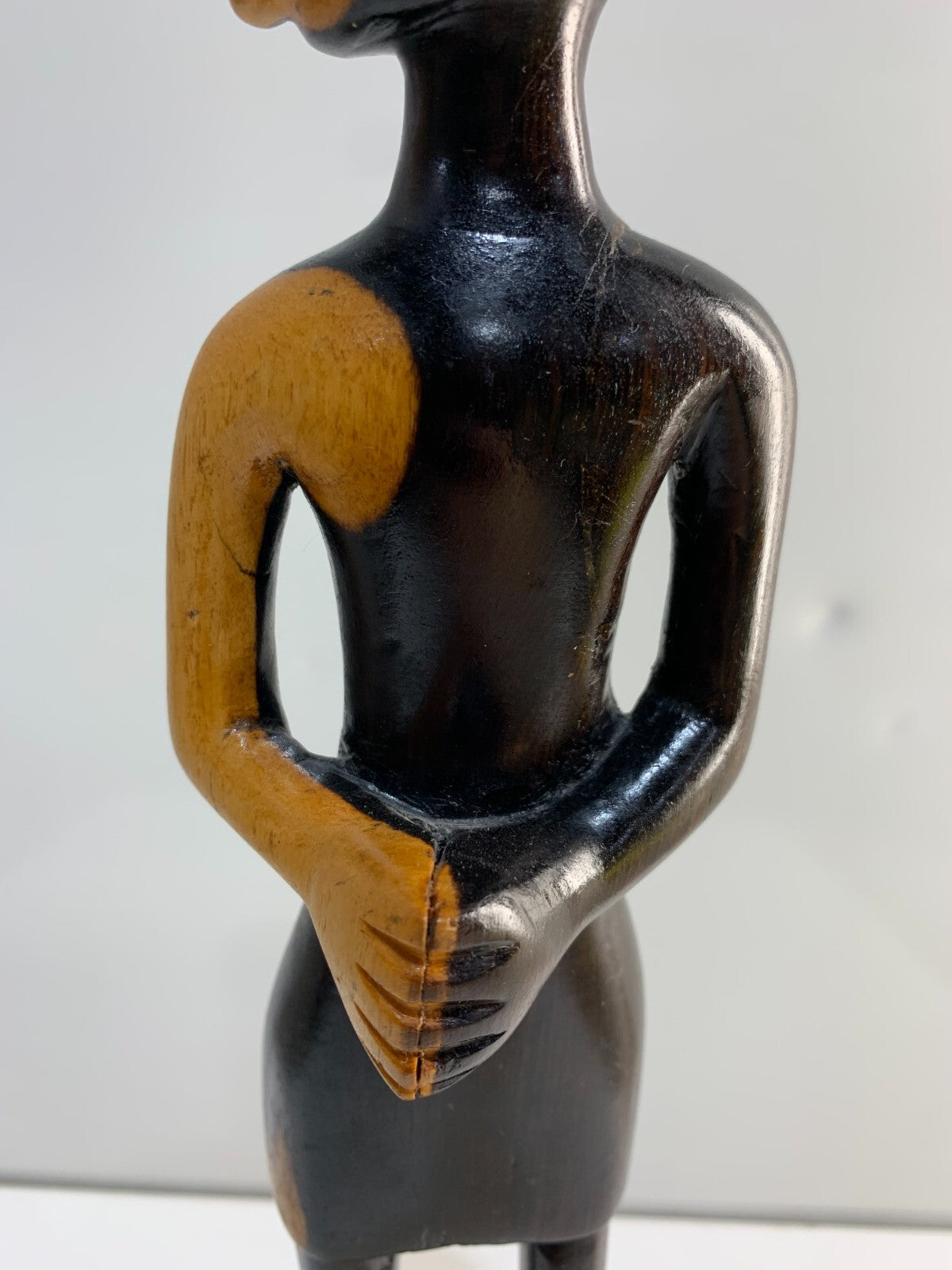 African Hand Carved Carving Wood Man Figure Art Sculpture