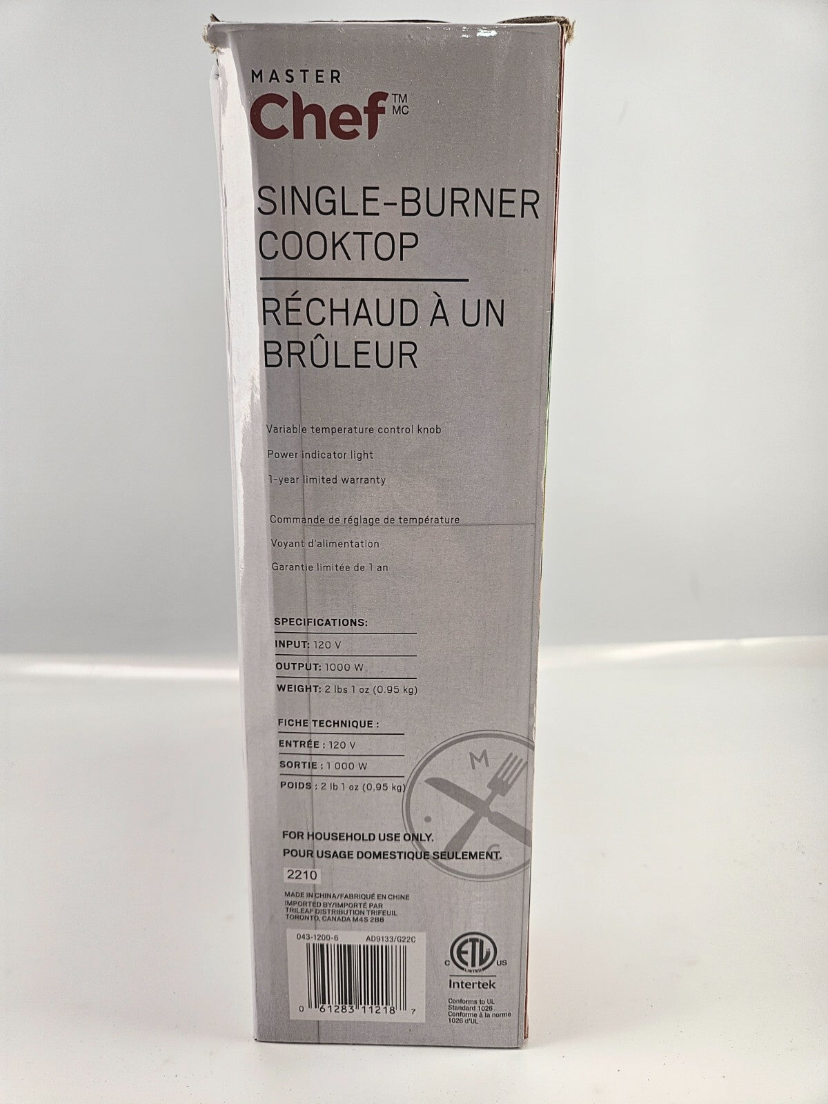 Chef Master Single Burner Portable Cooktop