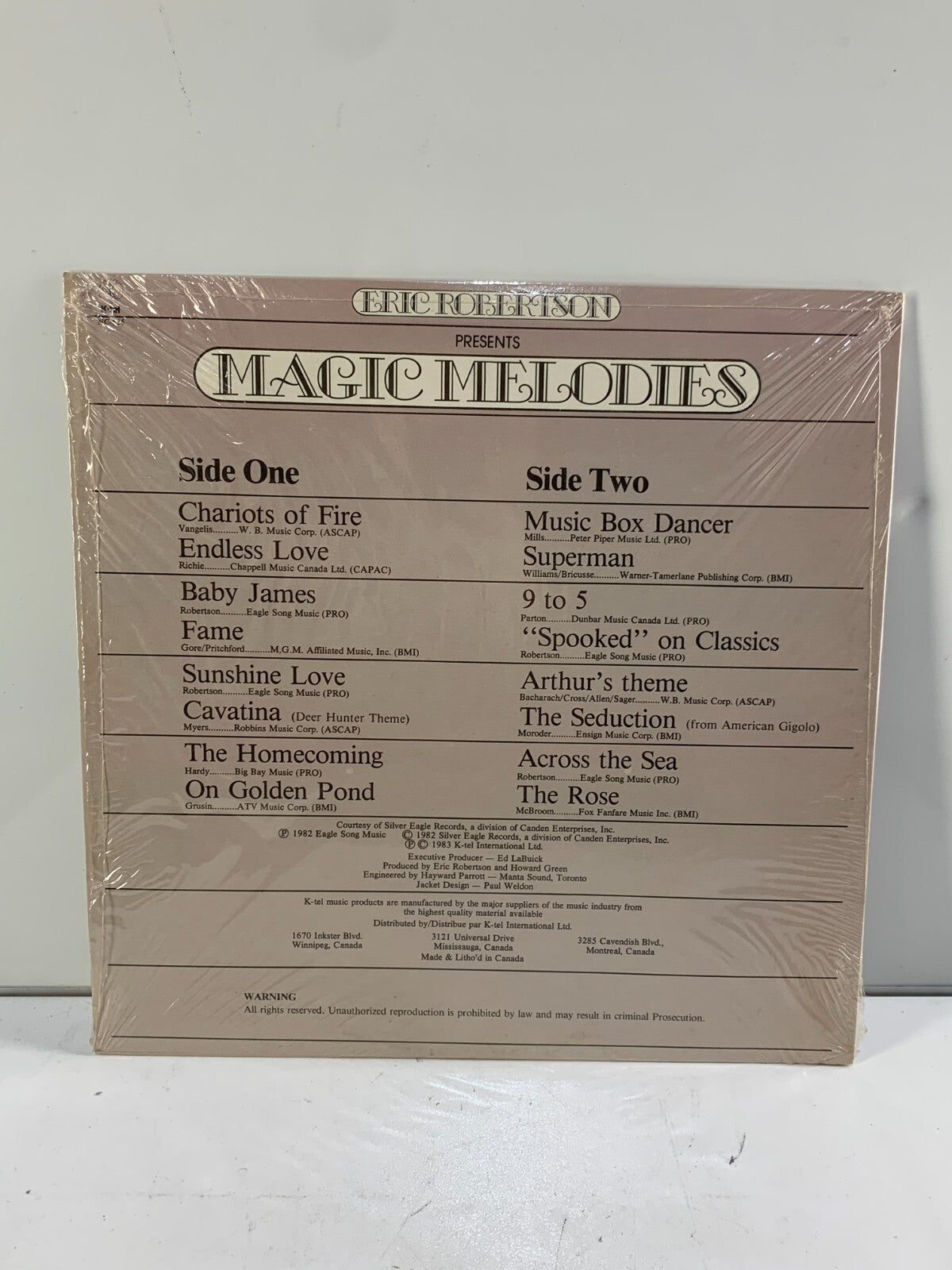 ERIC ROBERTSON PRESENTS PIANO HITS VINYL LP RECORD Shrink Wrapped