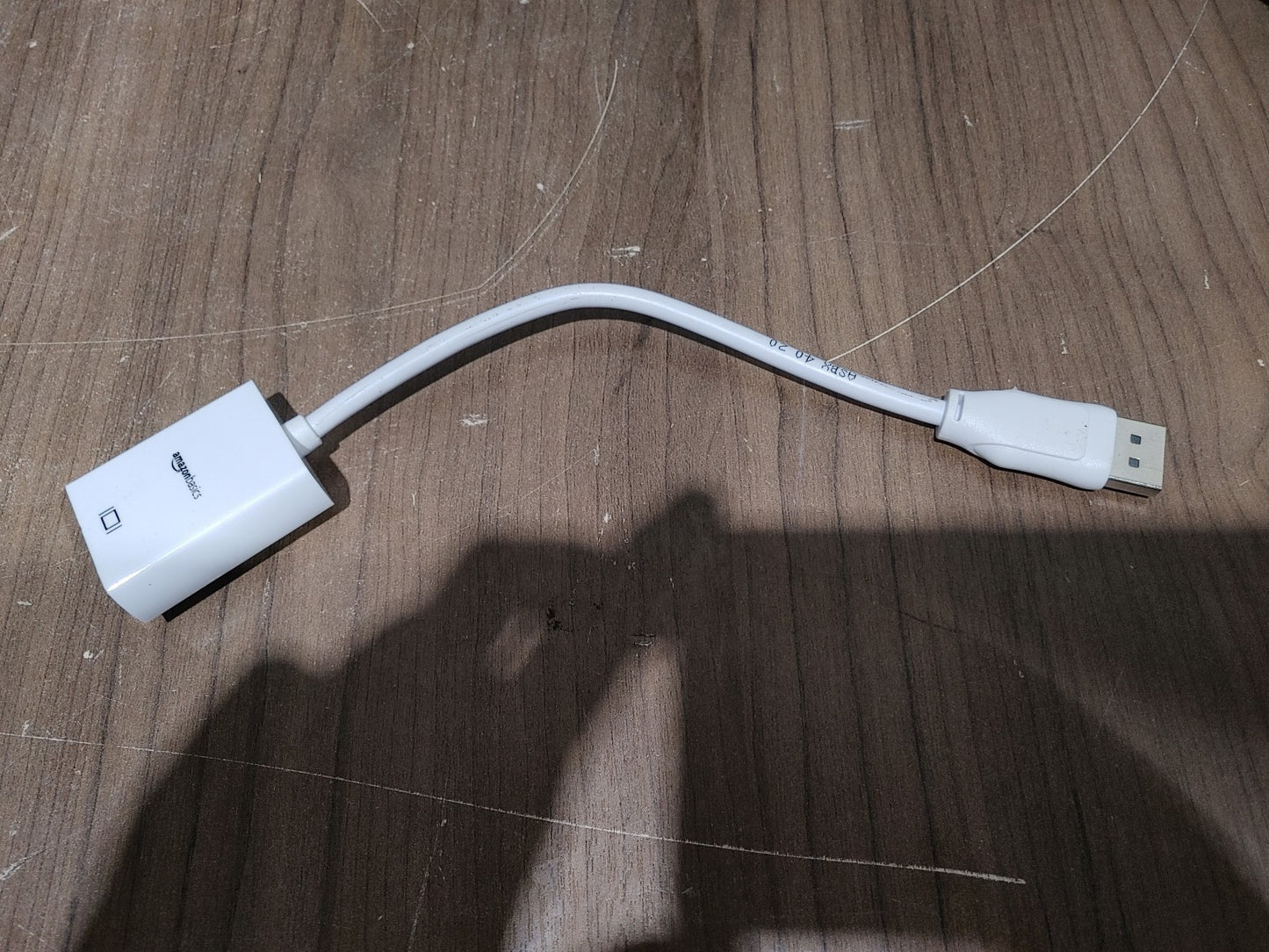 GOOD CONDITION Amazon Basics DisplayPort to VGA Adapter White Tested Working
