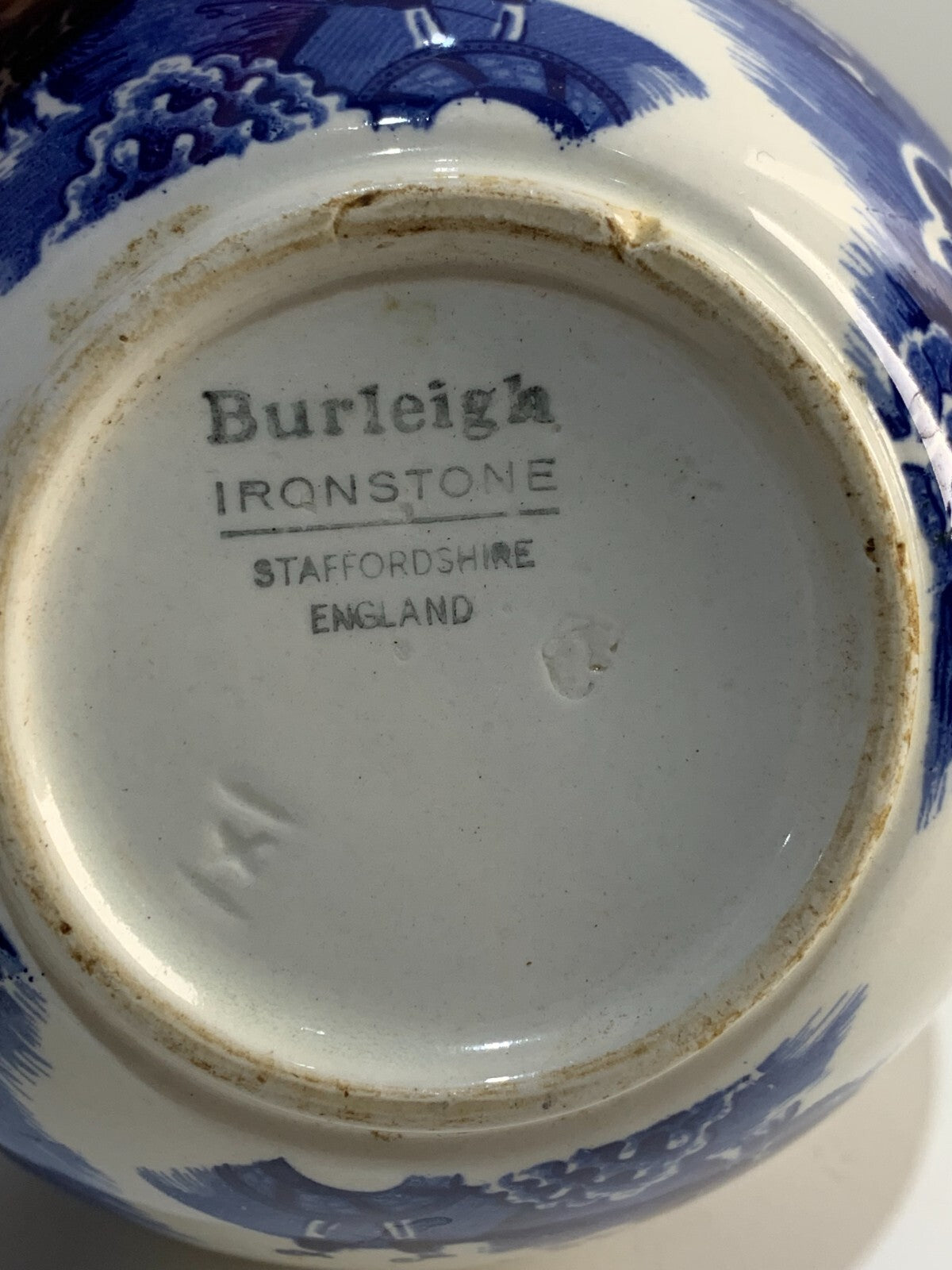 Rare Burleigh IRONSTONE STAFFORDSHIRE cauldon vase