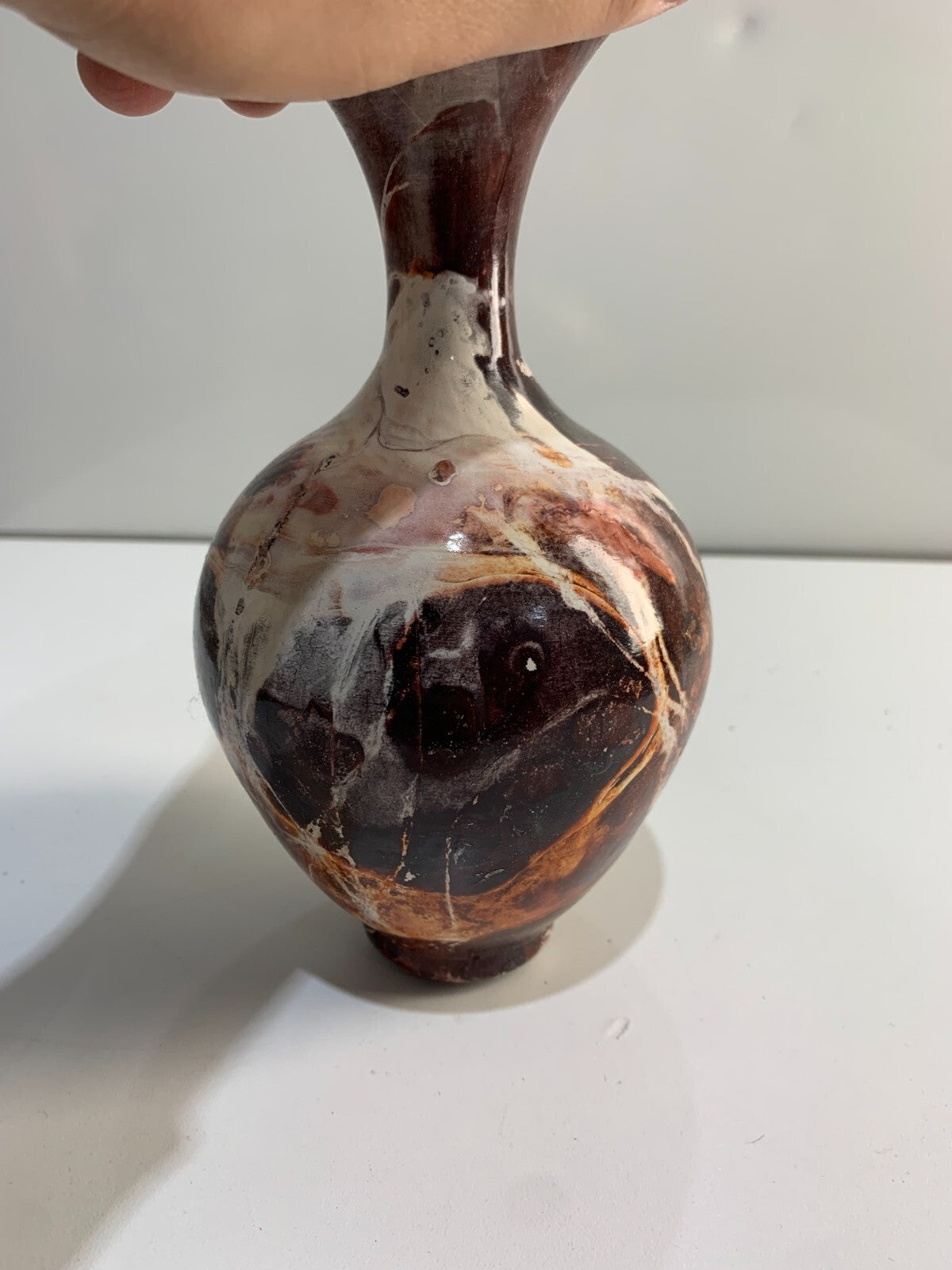 Pitfired Vase in Strong Colors