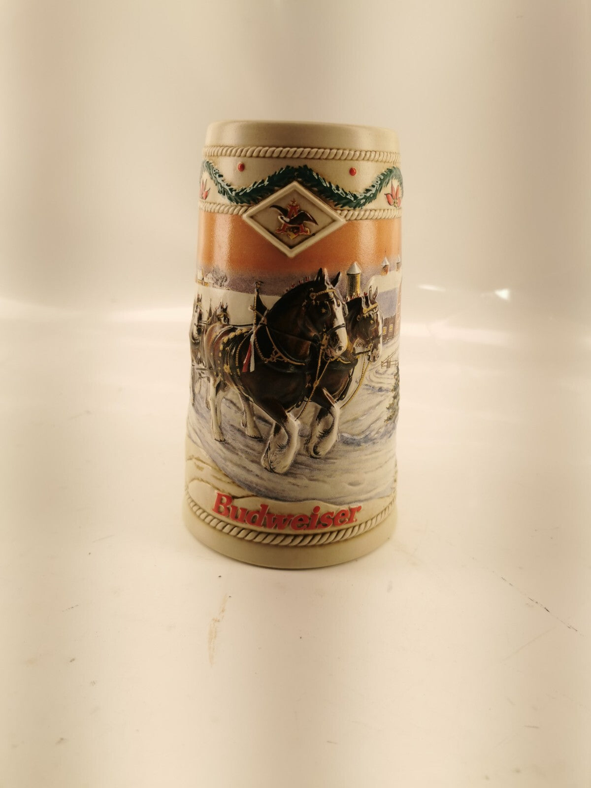 1996 Budweiser Holiday Collectible Stein American Homestead