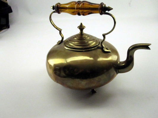 Vintage Brass JCB Four-Footed Teapot