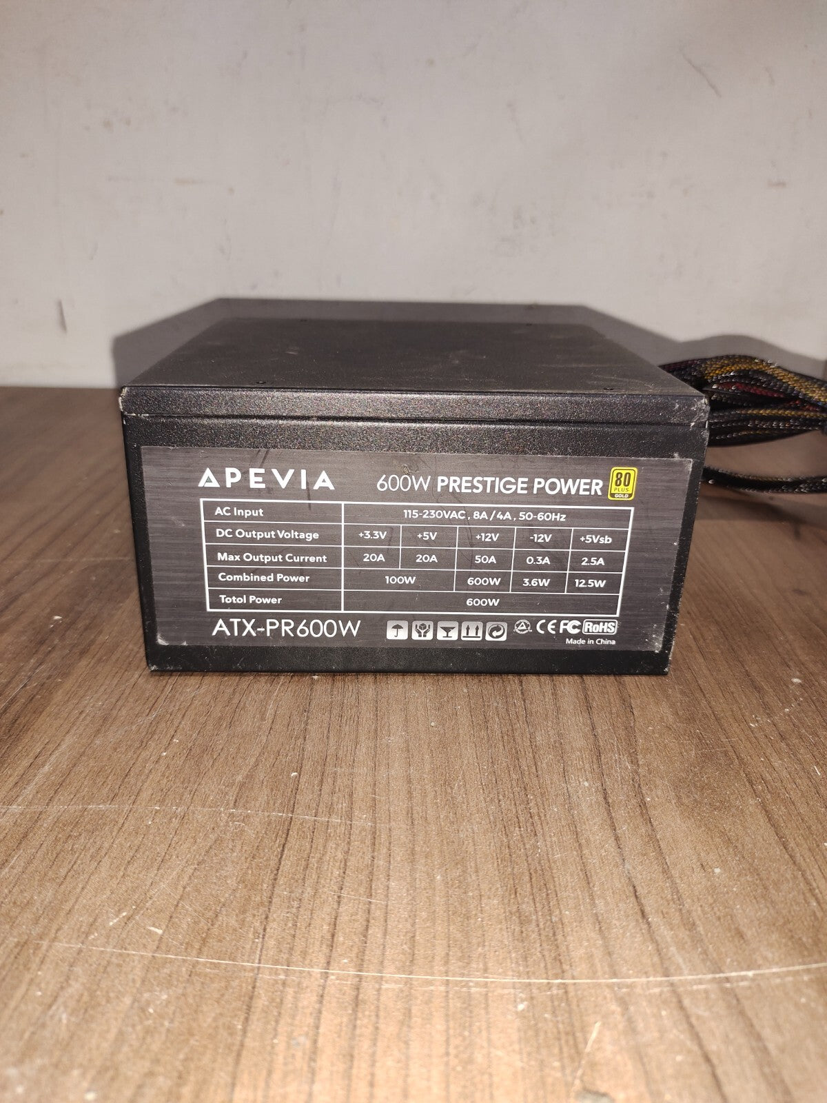 Apevia Prestige Series ATX-PR600W 600W 80 PLUS Gold ATX12V Power Supply