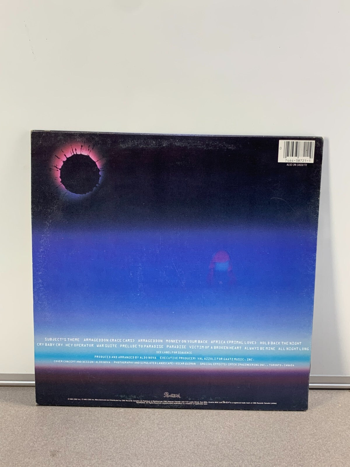 Aldo Nova - Subject... Aldo Nova Vinyl LP - 1983 - Portrait FR 38721