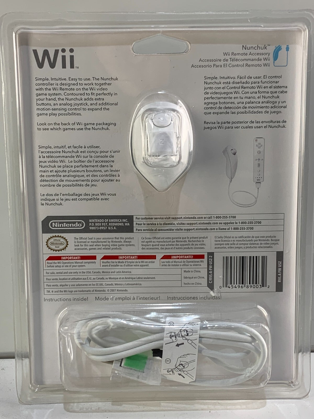 RARE Official Nintendo Wii Nunchuck Controller