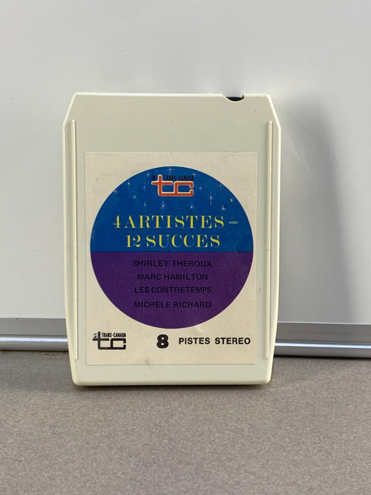 4 Artistes - 12 Succes, 8-Track Cartridge