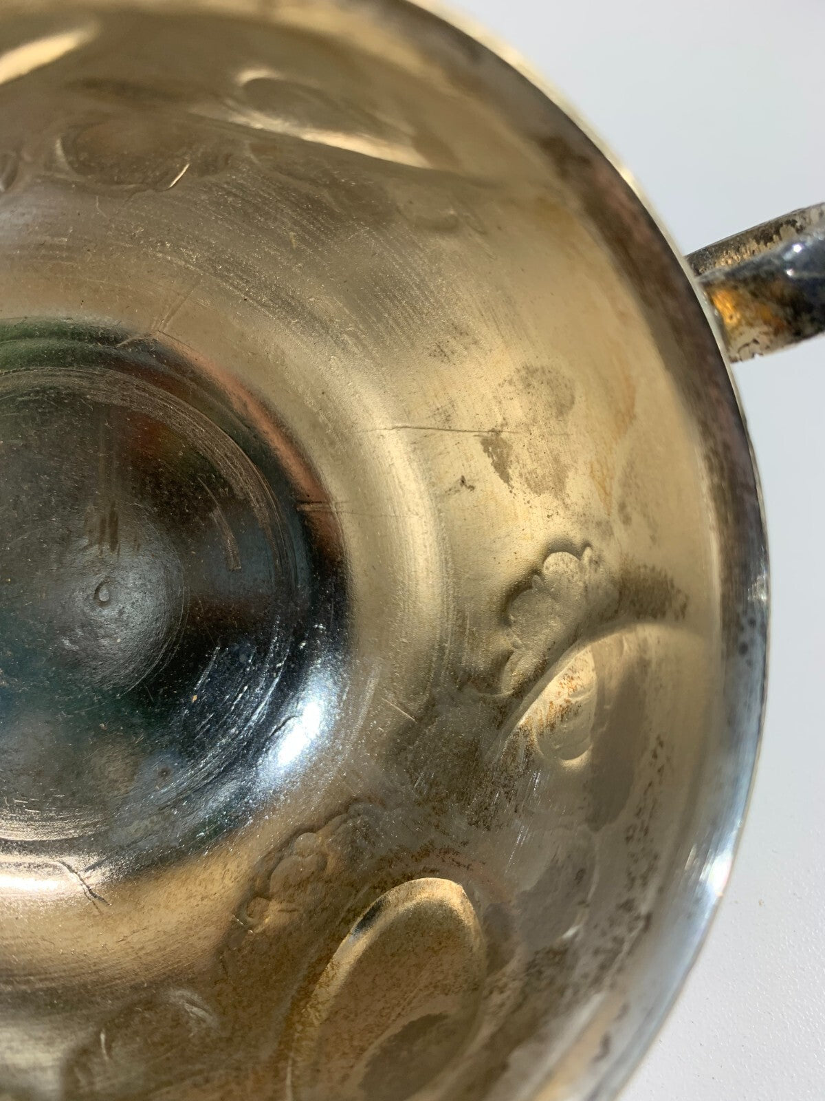 Antique Vintage Ghiouane Fes Silverplated Footed