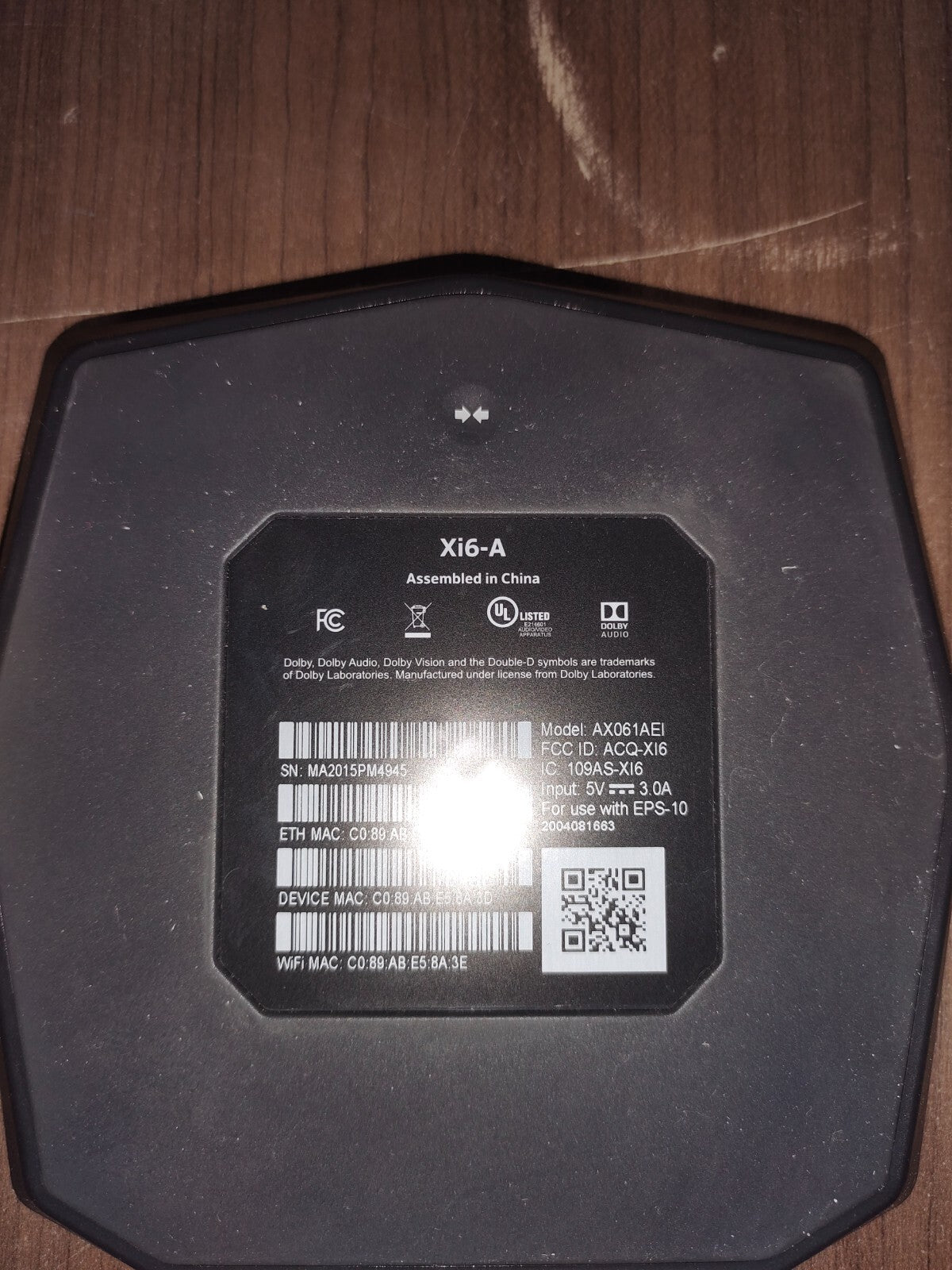 XFINITY Xi6-A Model AX061AEI 4K Streaming TV Box