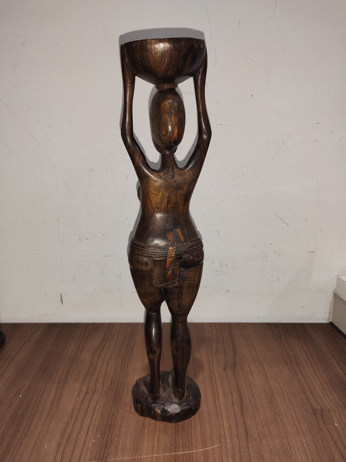 Vintage Nude Balinese Klungkung Wood Wooden Carving Woman Bali Carved 20-Inches
