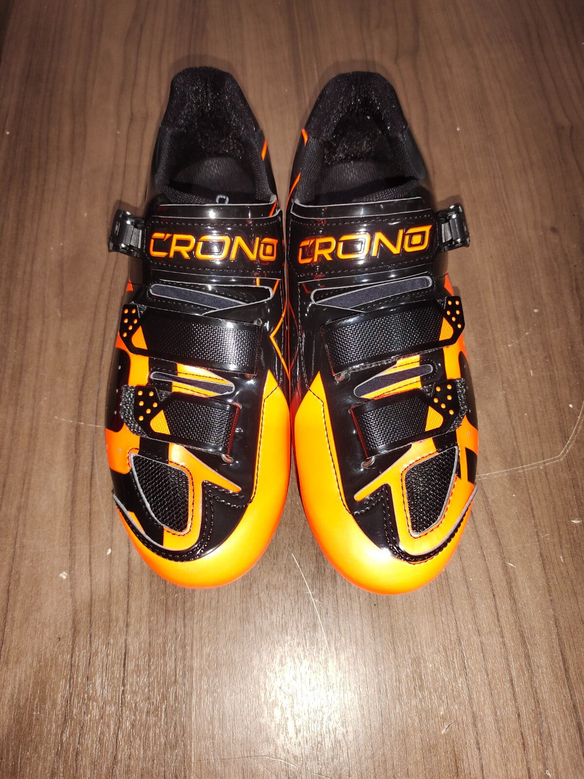Crono CX-3 17 Mountain Bike Gravel BMX Shoes - Black Orange - Size - 43.5 (EUR)