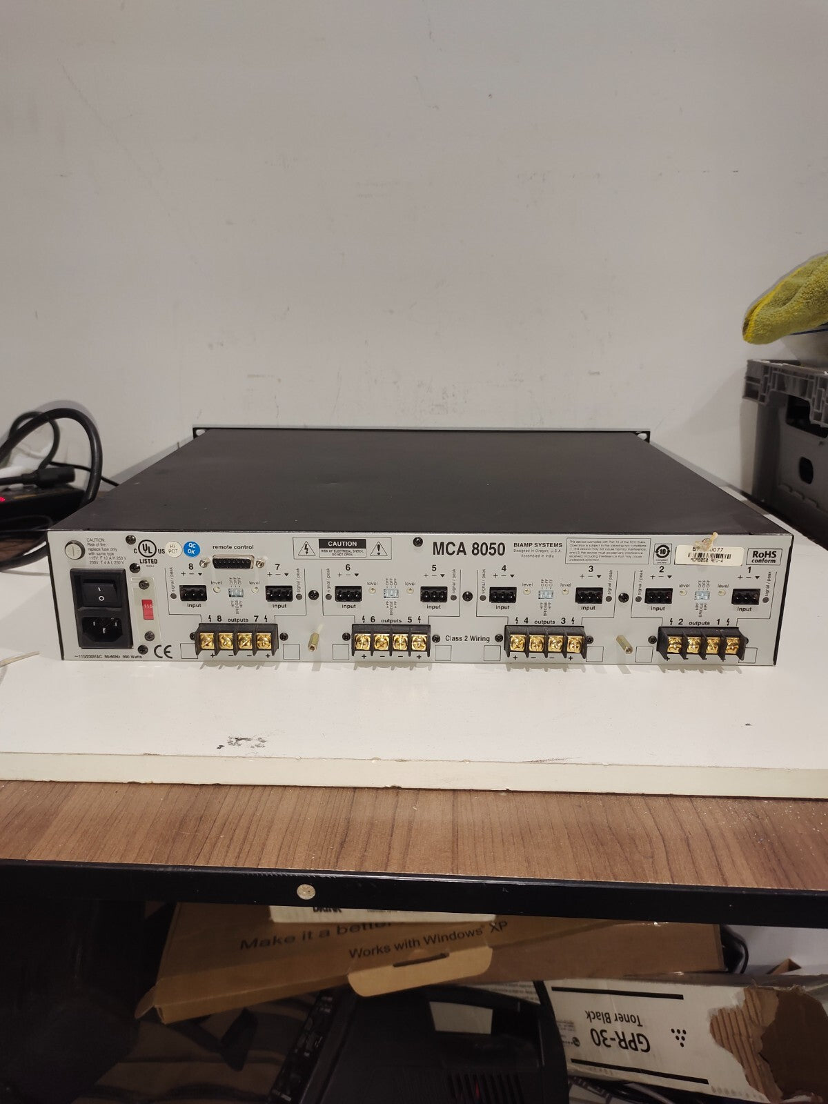 Biamp MCA 8050 Multi Channel Amplifier - Working
