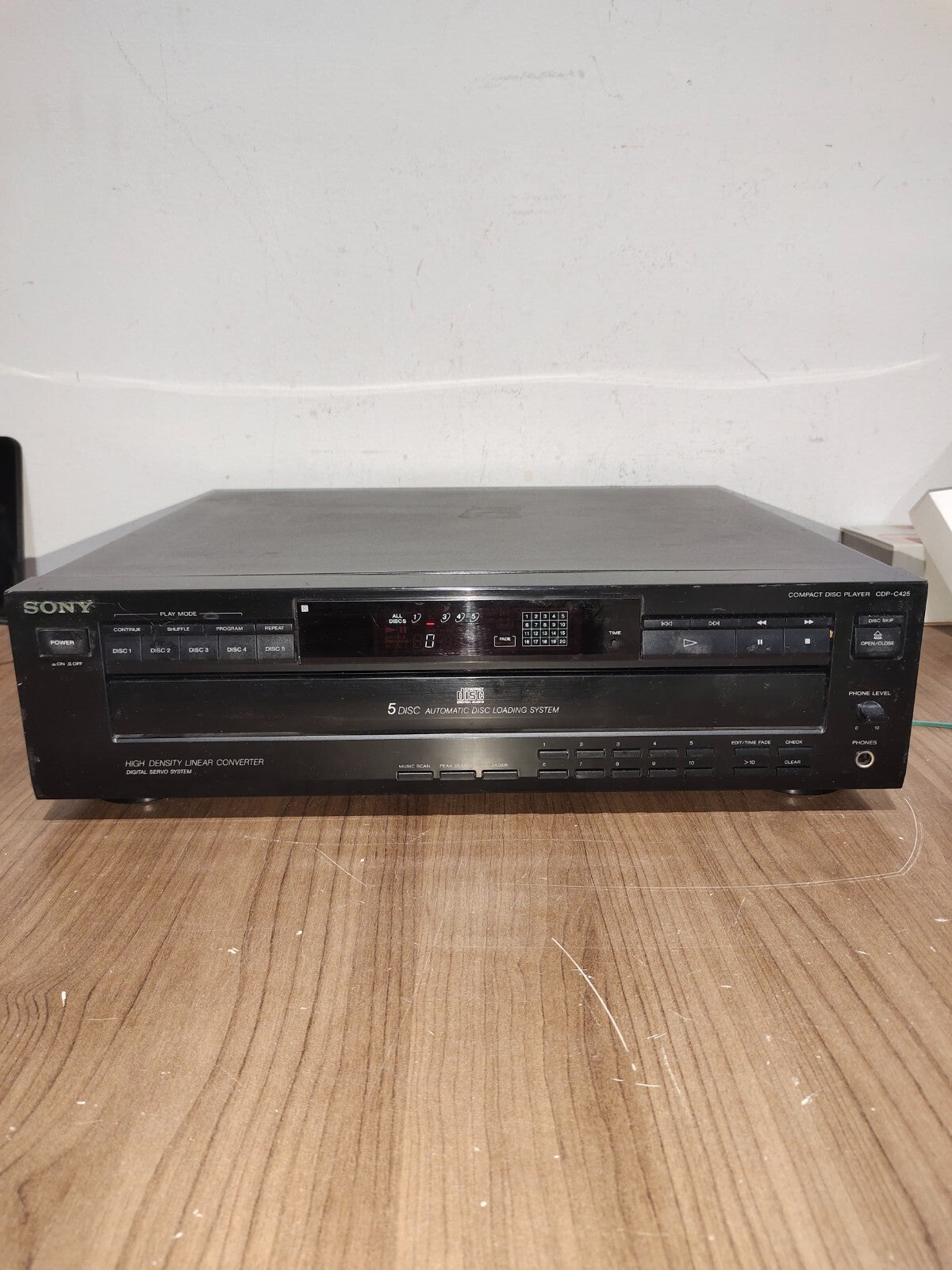 Sony CDP-C425 5 Disc CD Player Changer