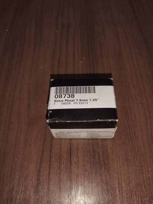 7.5mm ORION SIRIUS PLOSSL 1.25" MULTI-COATED TELESCOPE EYEPIECE