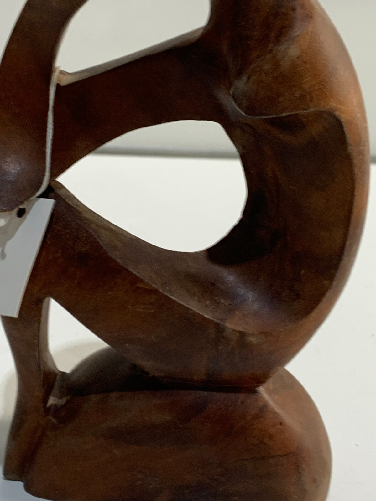 " Wooden Abstract Sculpture Hand Carved Thinking Statue Wood Figurine Thinker