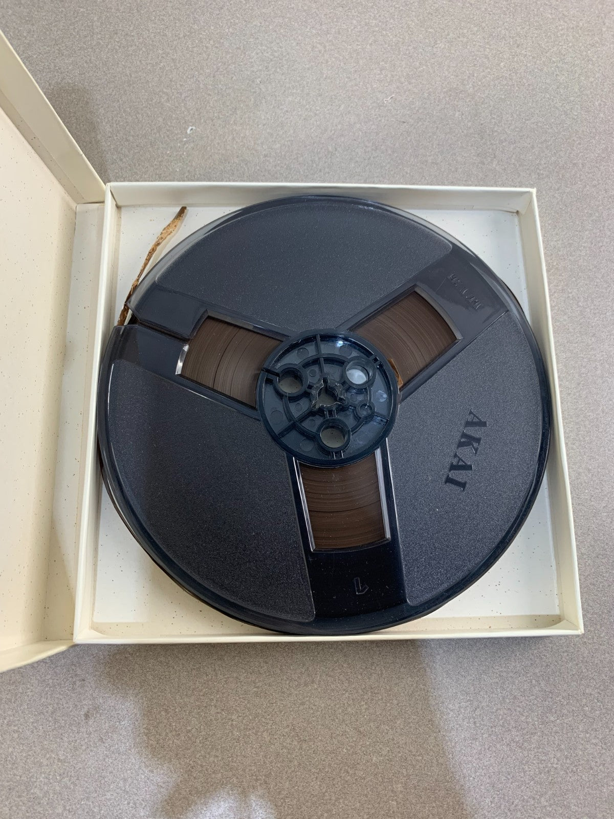 Akai AT-7L 7 Inch Magnetic Tape Reel in Original Box for Tape Recorder