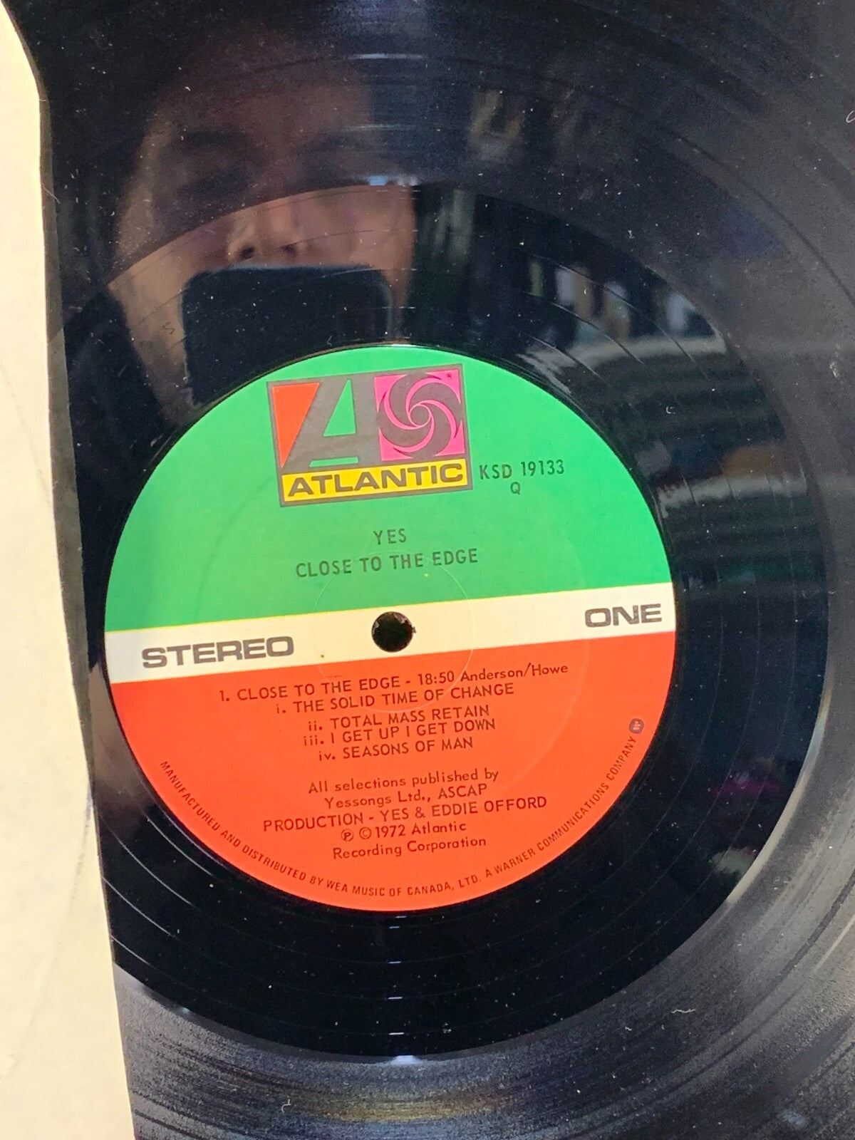 YES- "CLOSE TO THE EDGE" RARE - SD 7244-ATLANTIC RECORDS GATEFOLD ORIGINAL 1972!