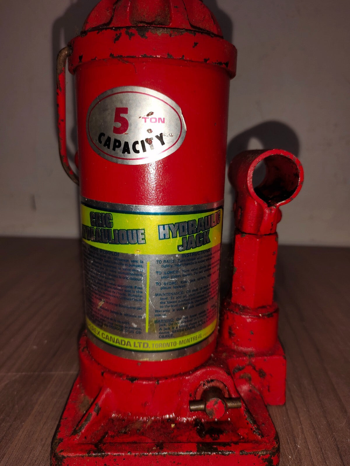 Vintage Hydraulic Jack 5 Ton Capacity