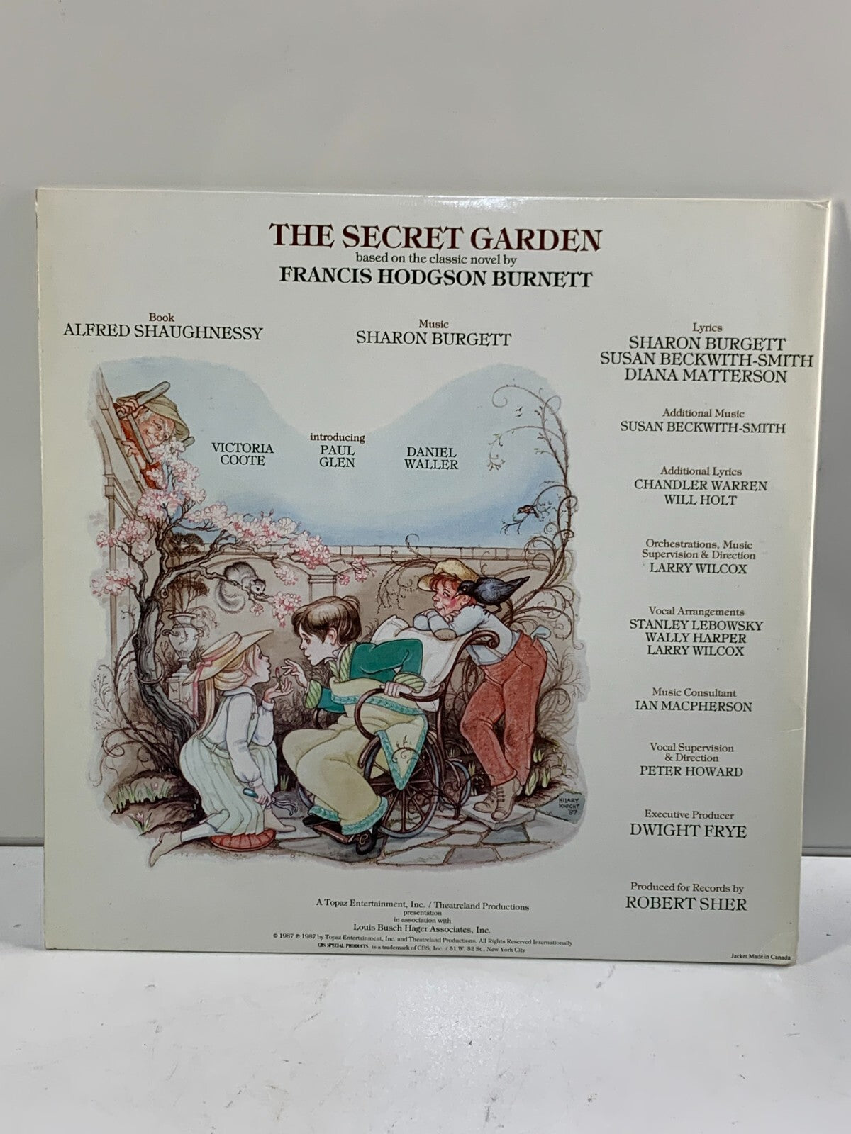 The SECRET GARDEN soundtrack LP musical production of the novel EX Vinyl