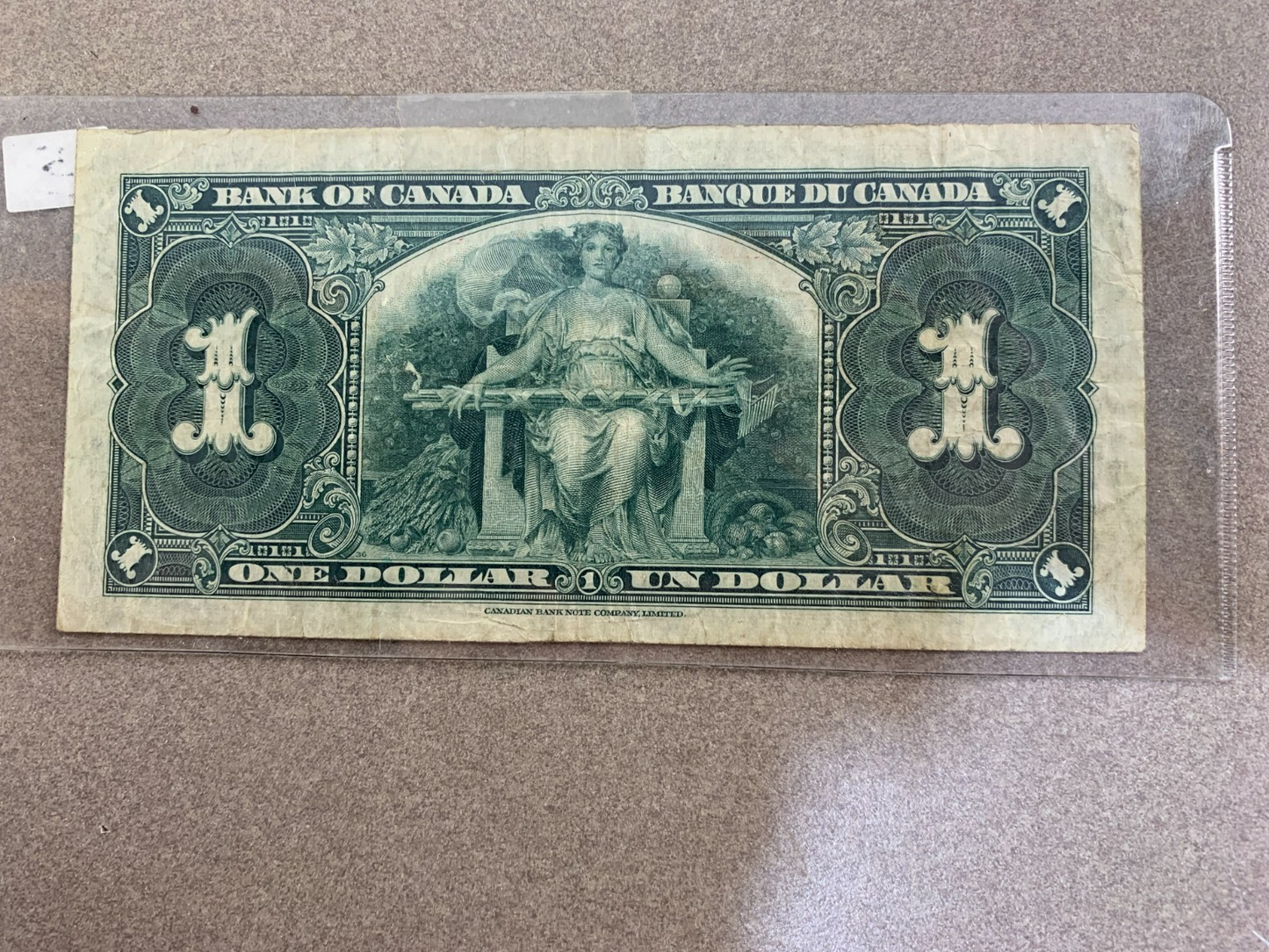 Canada 1 Dollar 1937 – King George VI Series – Serial U/L7083426