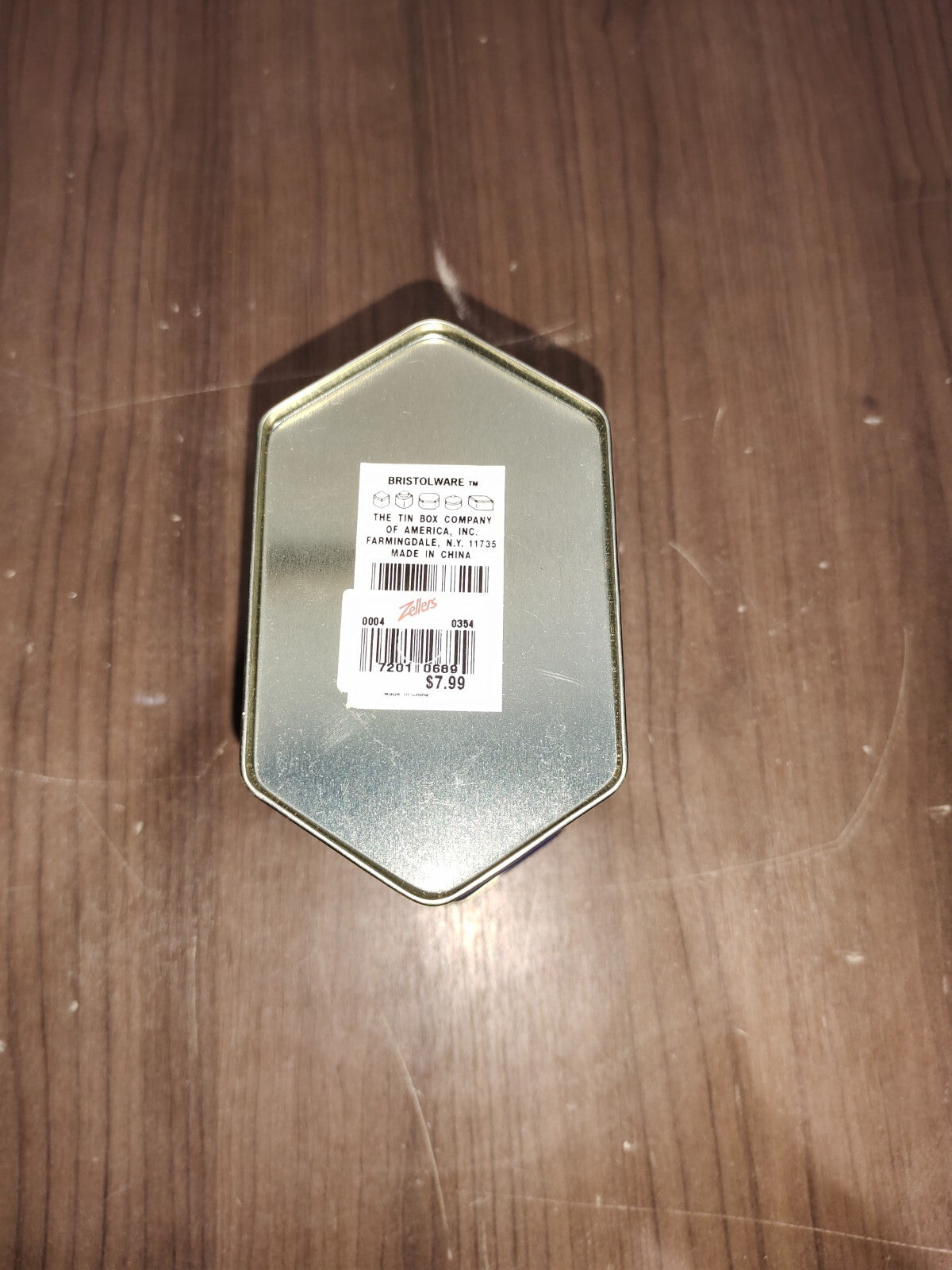 1993 Coca-Cola The Drink of All the Year Blue Collector Tin Hexagon 6 Sided