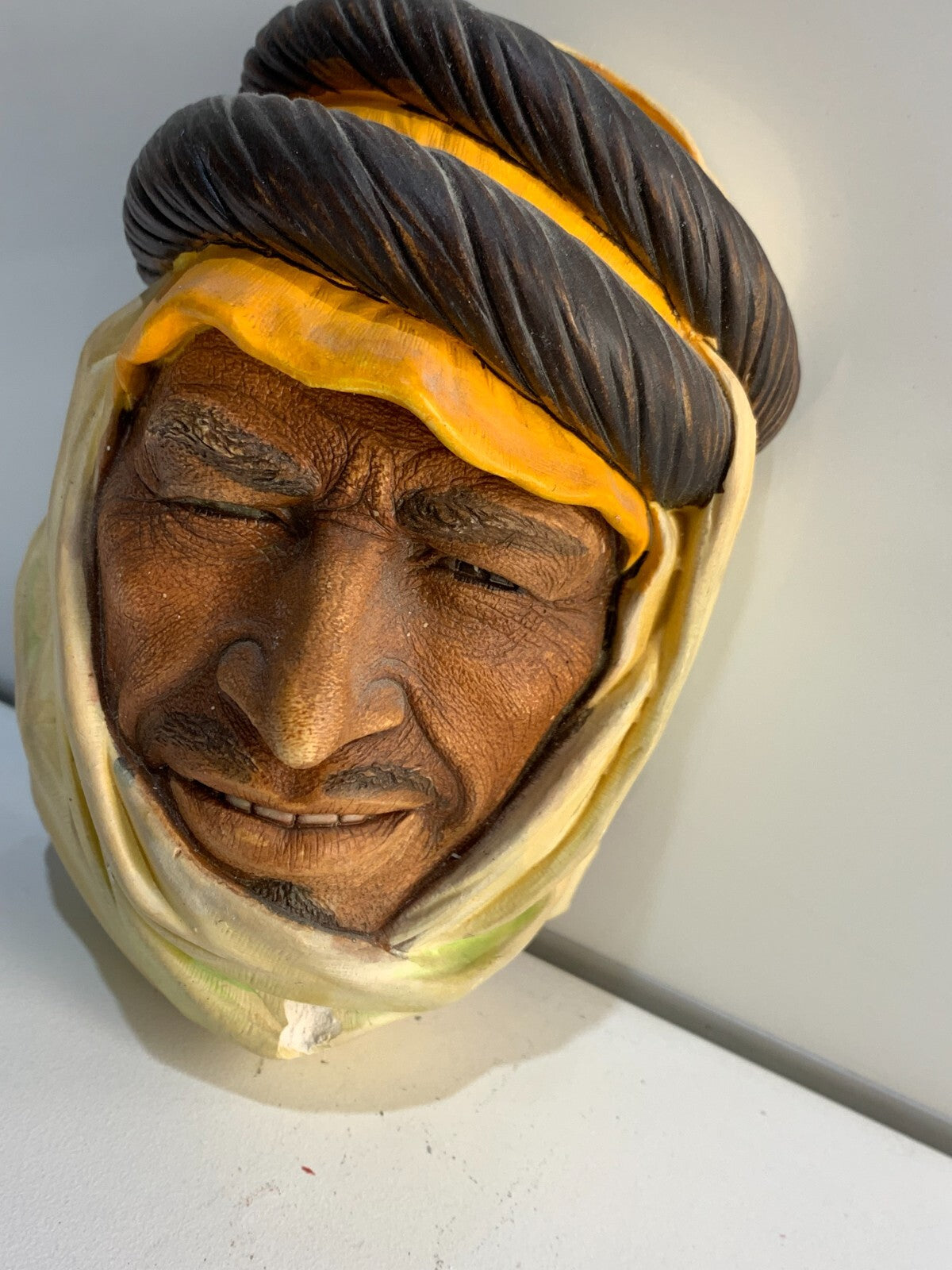1960 Chalkware Wall Mask Men Characters by Legion 'Nomad' Made In ENGLAND