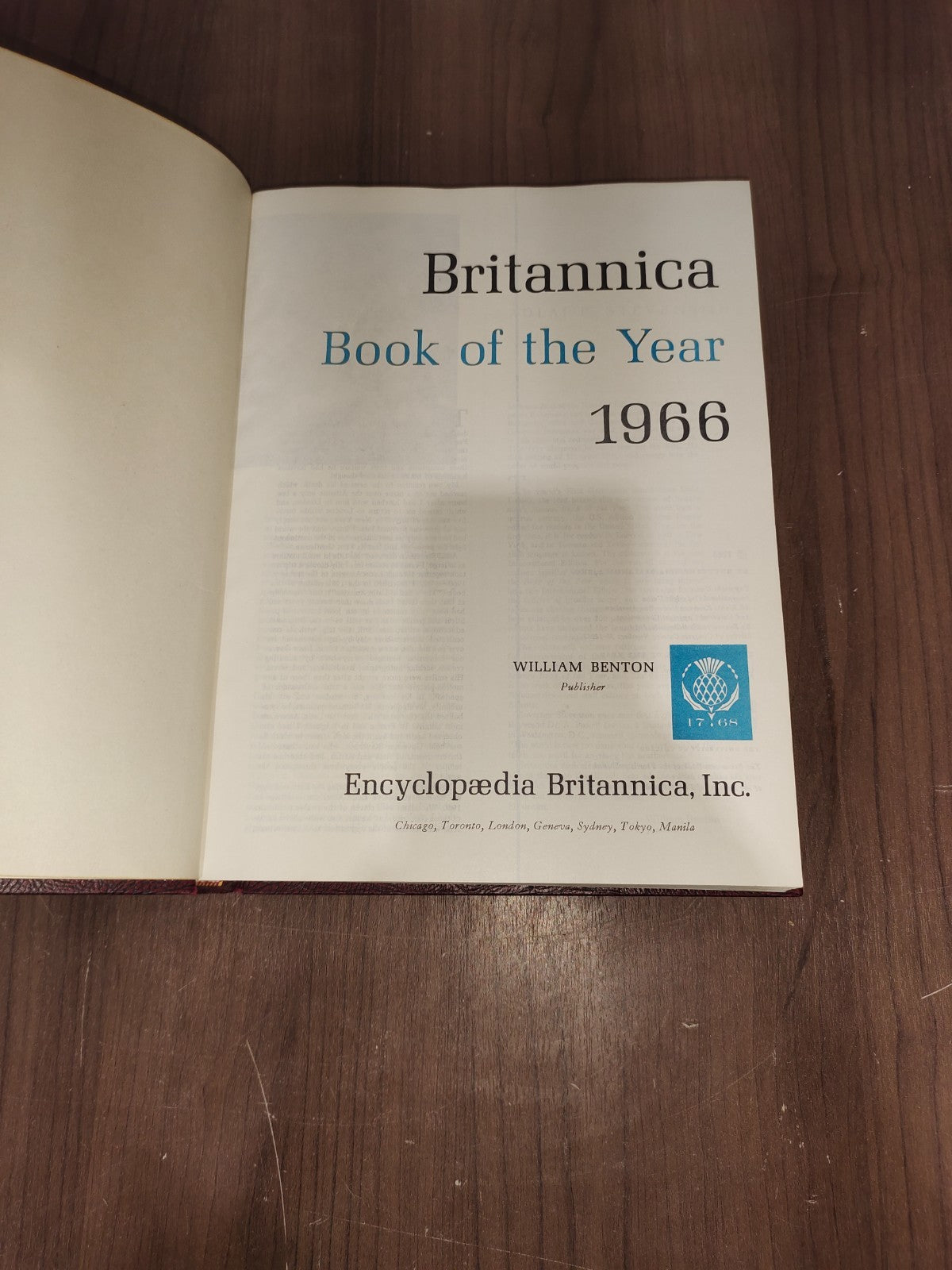 Encyclopedia Britannica Book Year - Set of 3 (1966-1967-1968)