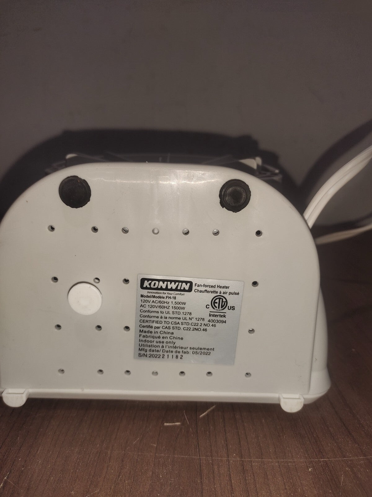 Konwin Space Heater Fan - FH-18