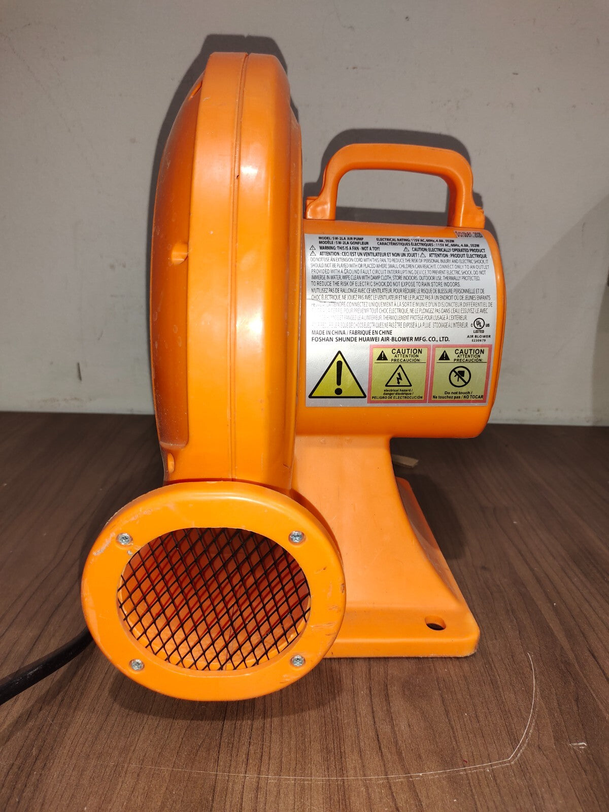 Bounce House Water Slide Inflator Air Pump Blower SW-2LA Orange 4.8A 552W GWC