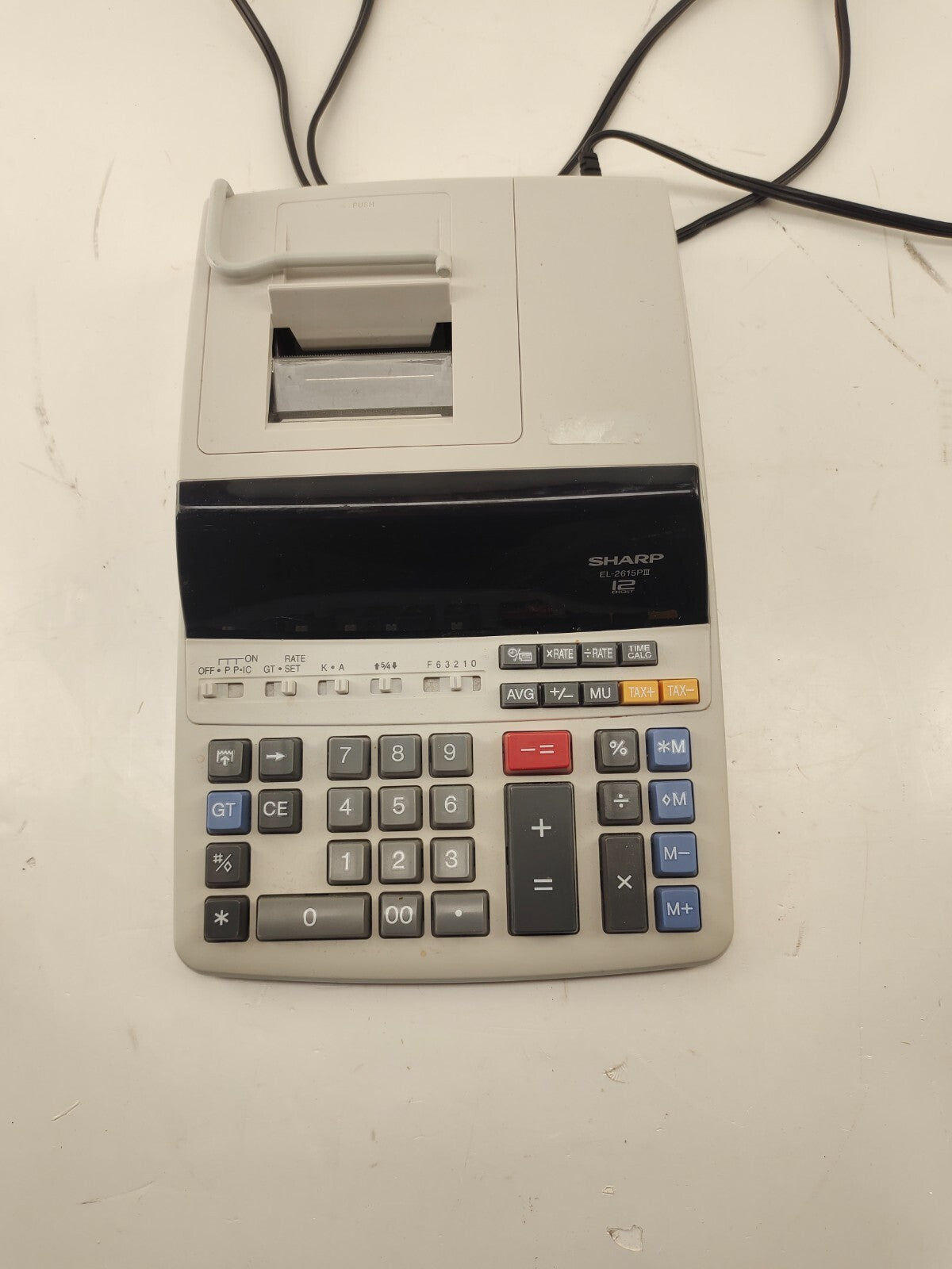 Sharp EL-2615PIII Professional Electronic 12 Digit Printing Calculator