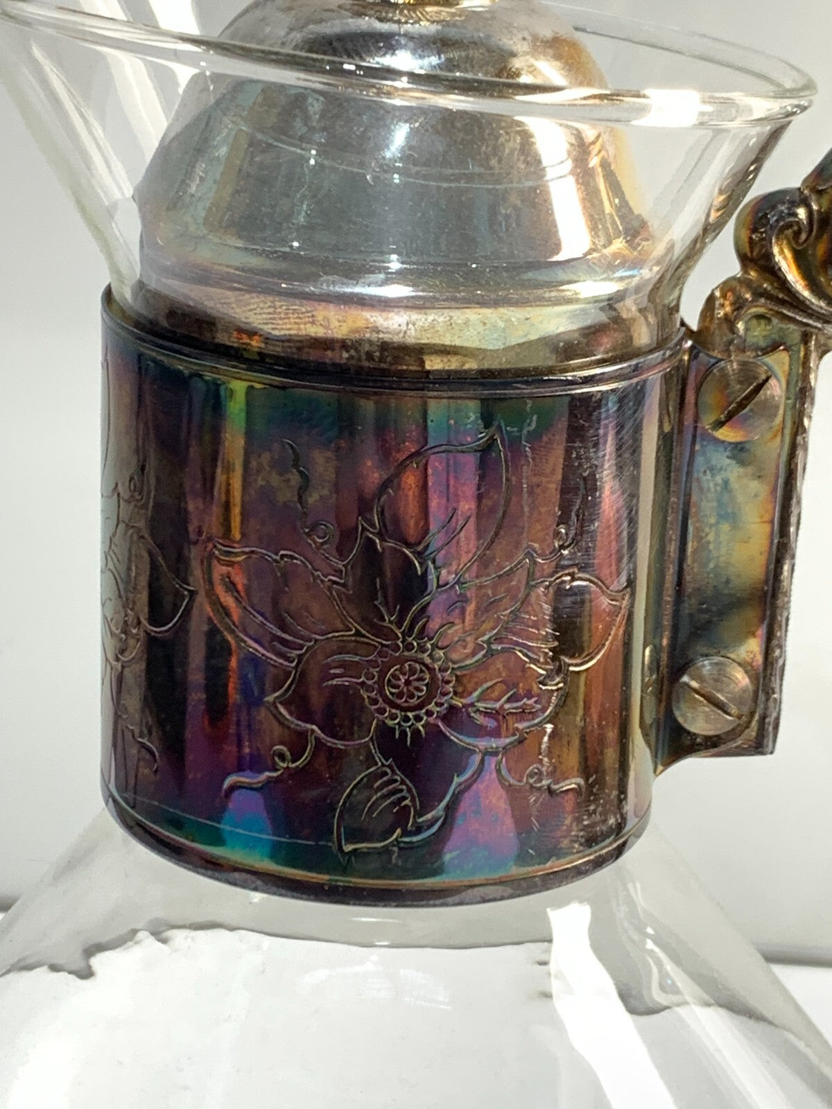 Victorian Silver Plated Glass Claret