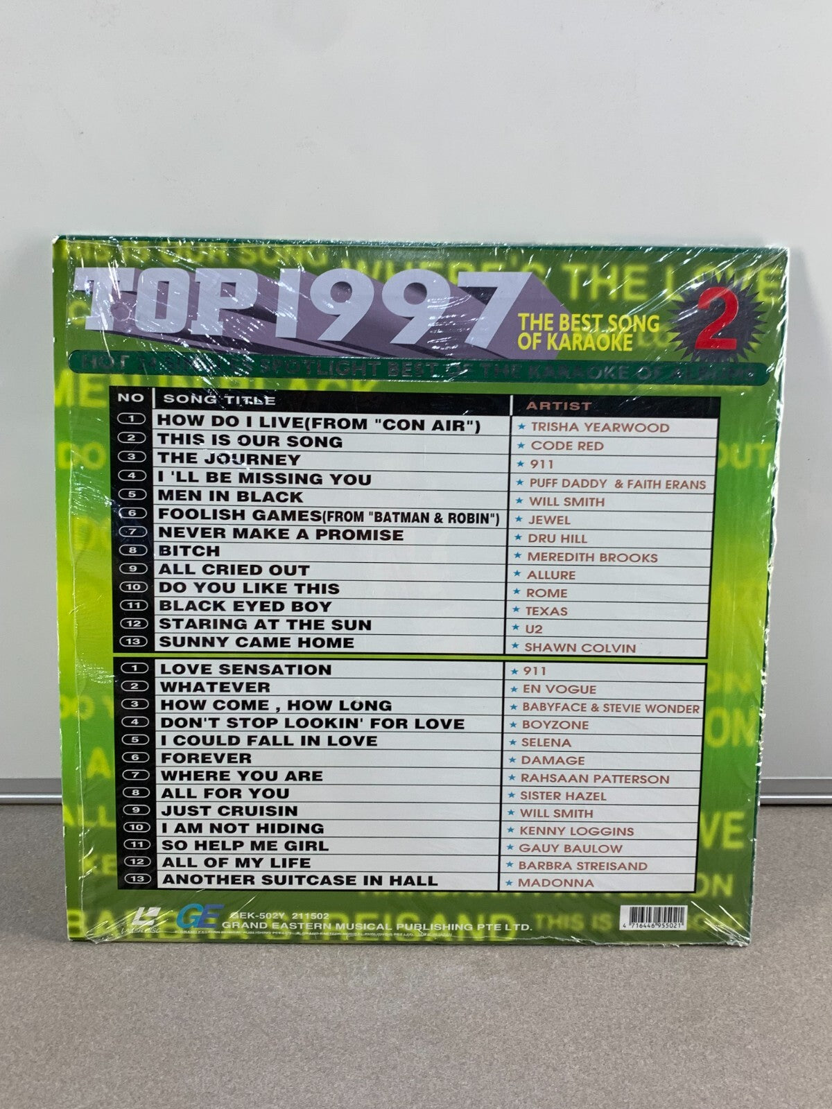 The Best Song Of Karaoke Top 1997 Hot 24 Singles Spotlight Laser Disc
