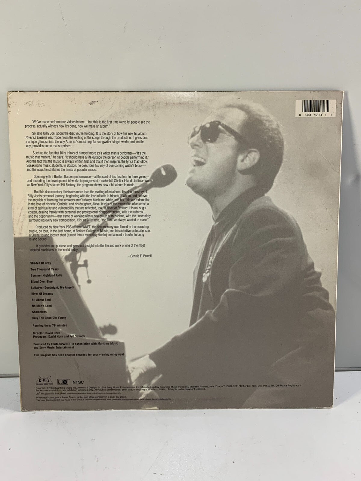 "Billy Joel: Shades of Grey" Laserdisc LD - Music