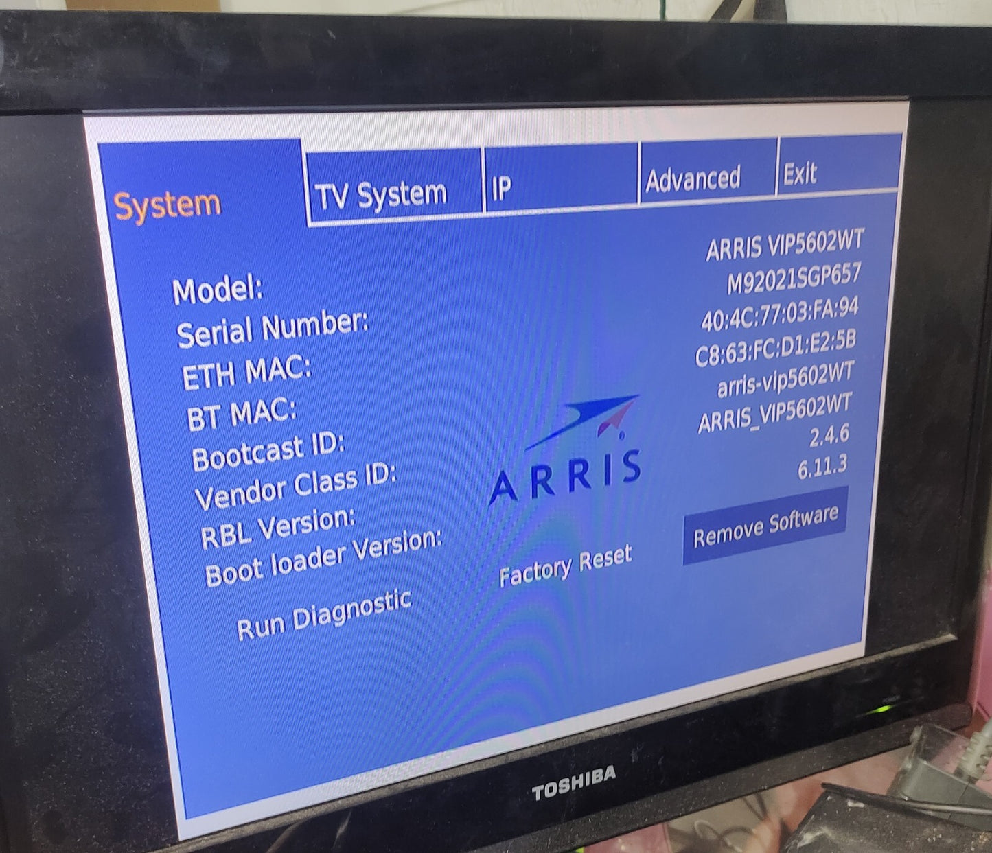 ARRIS VIP5602WT Optik TV 4K PVR with 1TB DVR module Telus With Power Adapter