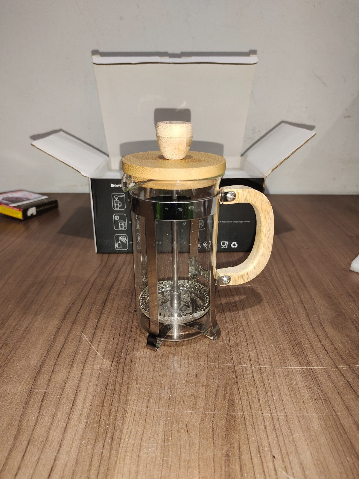 12 Oz French Press Coffee/tea Maker Single Cup Espresso Press Stainless Steel