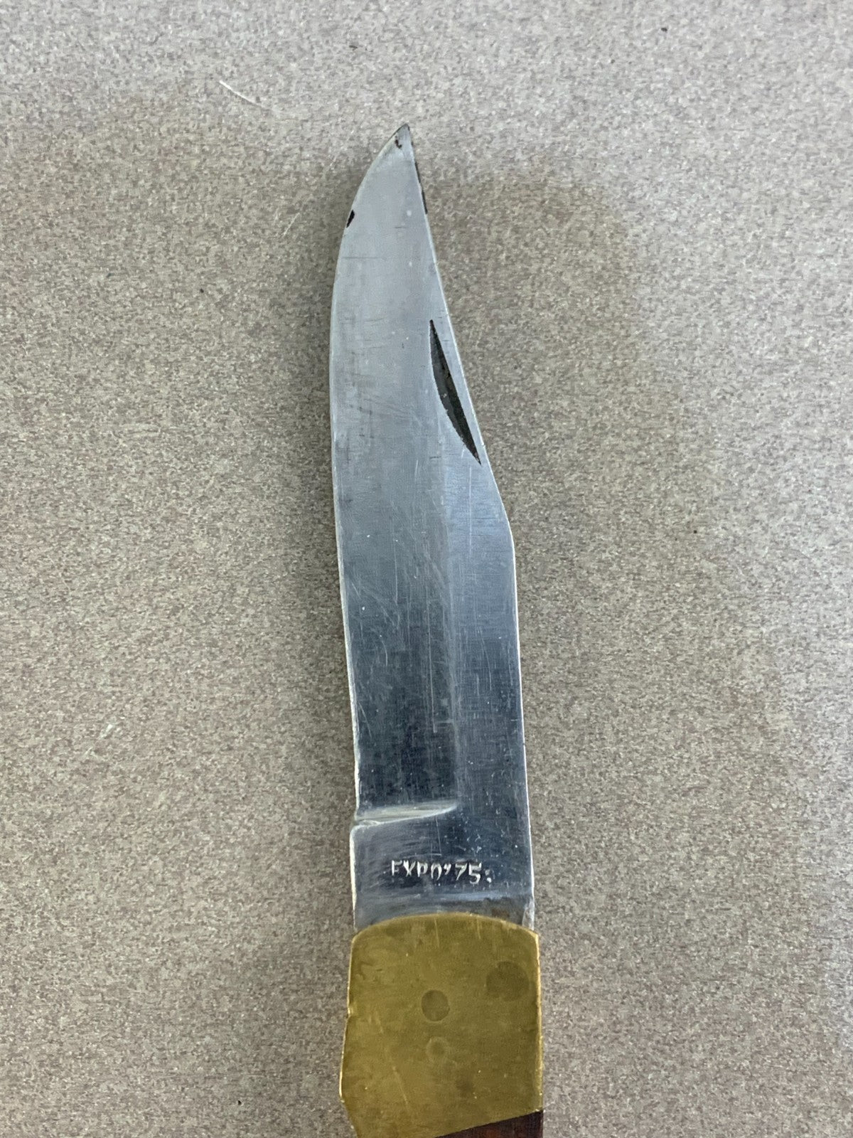 Vintage Antique Stainless Brass Single Blade Folding Pocket Knife