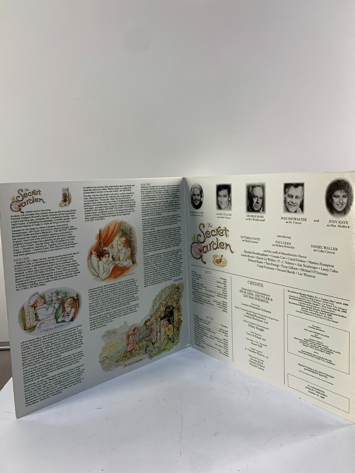 The SECRET GARDEN soundtrack LP musical production of the novel EX Vinyl