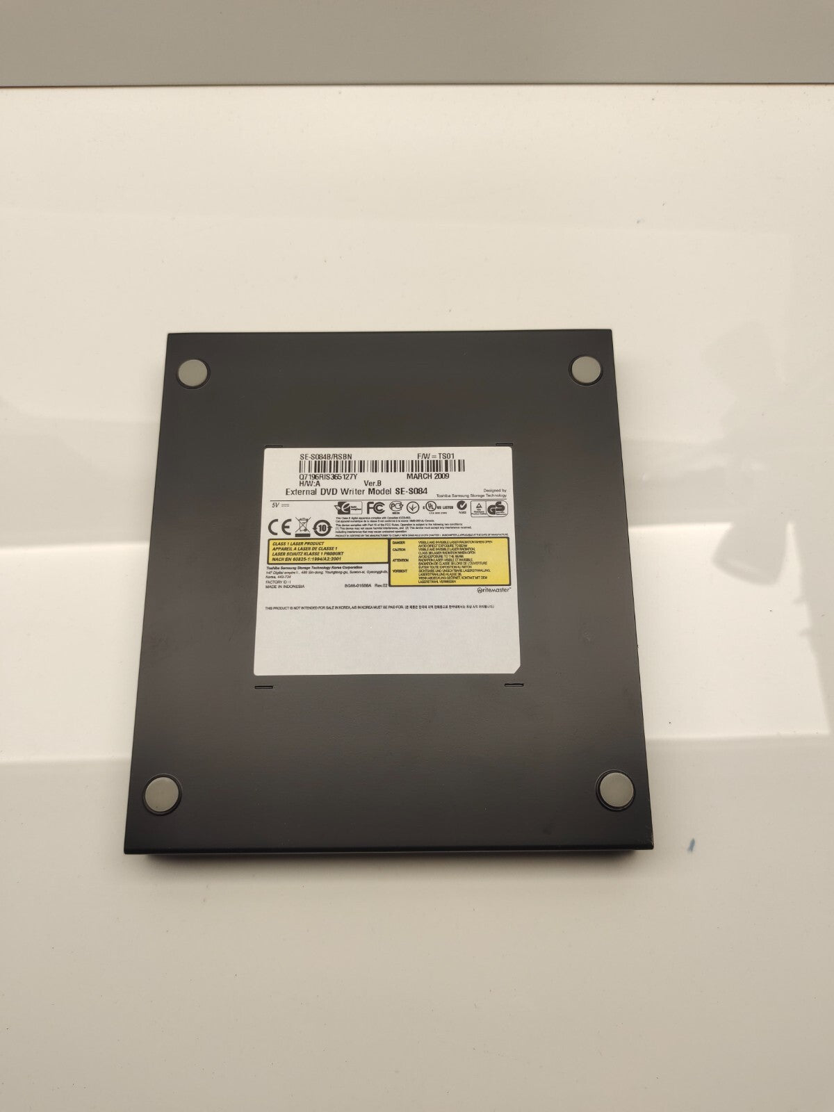Samsung Super Write Master Slim External DVD Writer SE-S084