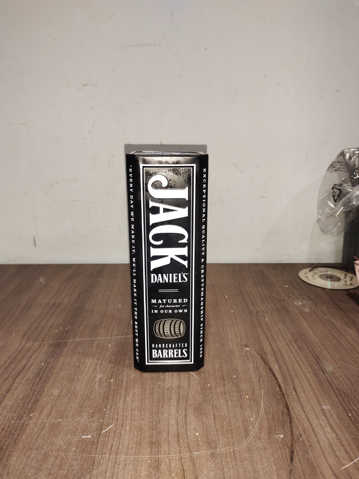 Hinged Lid Jack Daniel's Tin Storage Collectible Container Can