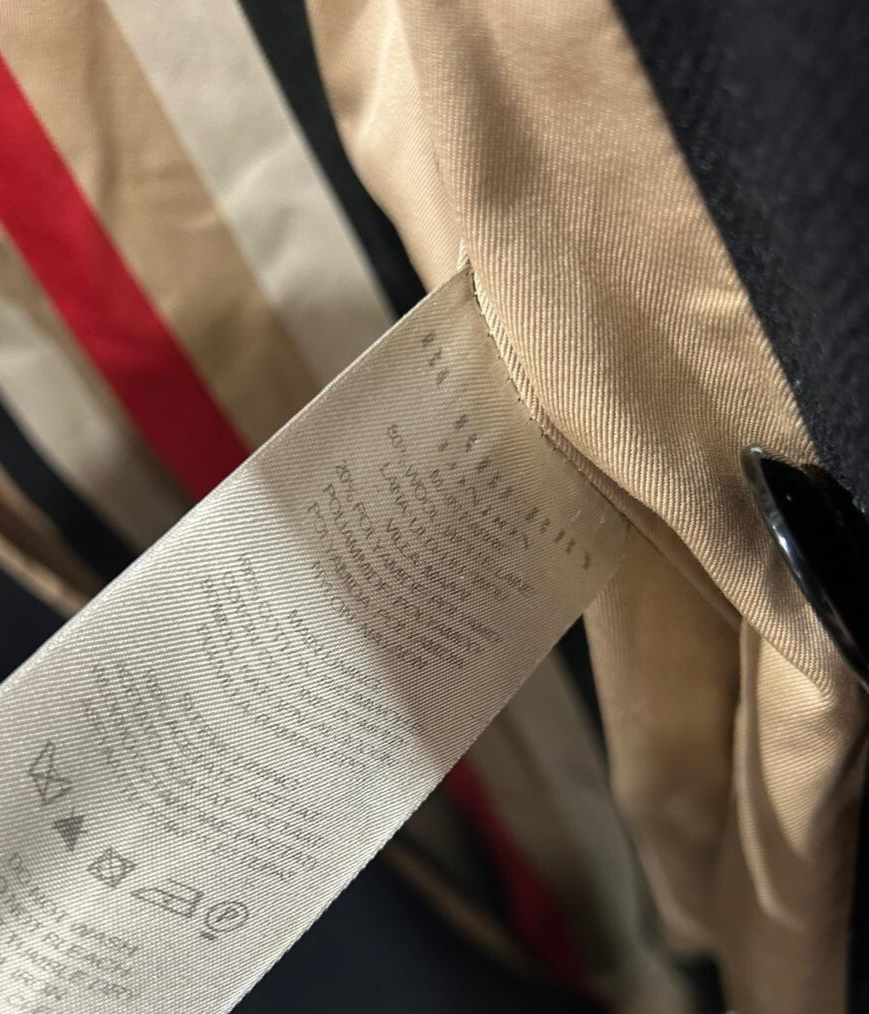 Burberry London Black Coat Size XL
