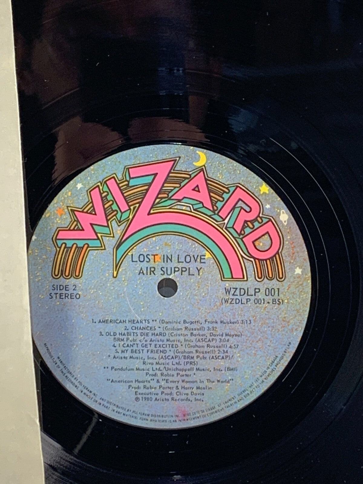 Air Supply - LOST IN LOVE - Vinyl Album WZDLP 001