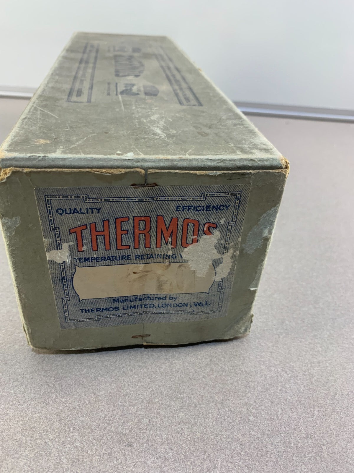 Rare Vintage silver plated large thermos flask With original box