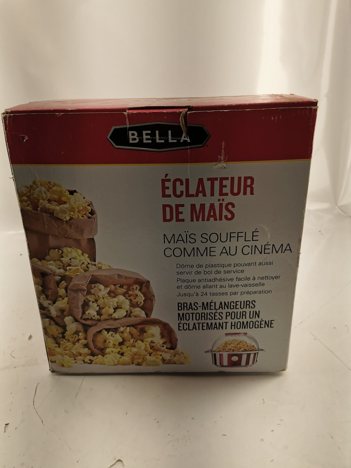 Bella Festive Stir Stick Electric Nonstick Popcorn Maker - 24-Cup Capacity