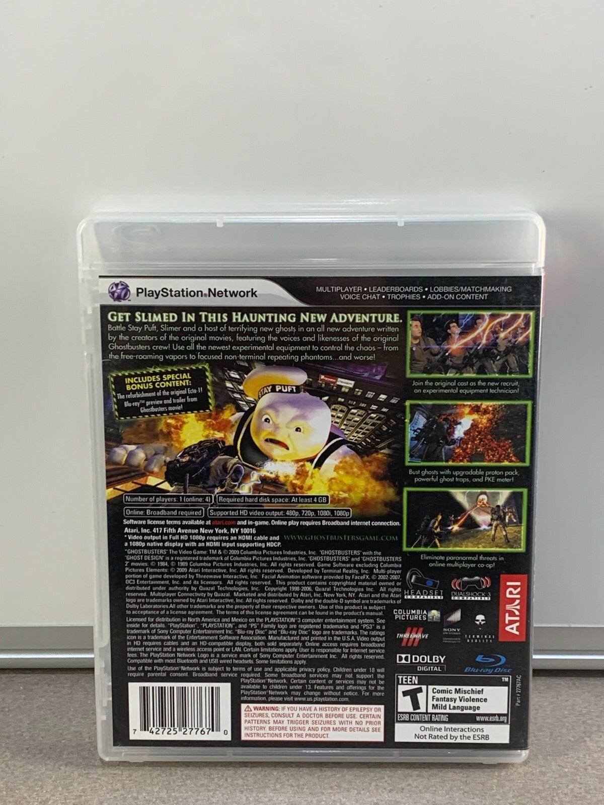 Ghostbusters The Video Game PS3 Playstation 3 Case Manual Complete Mint Disc