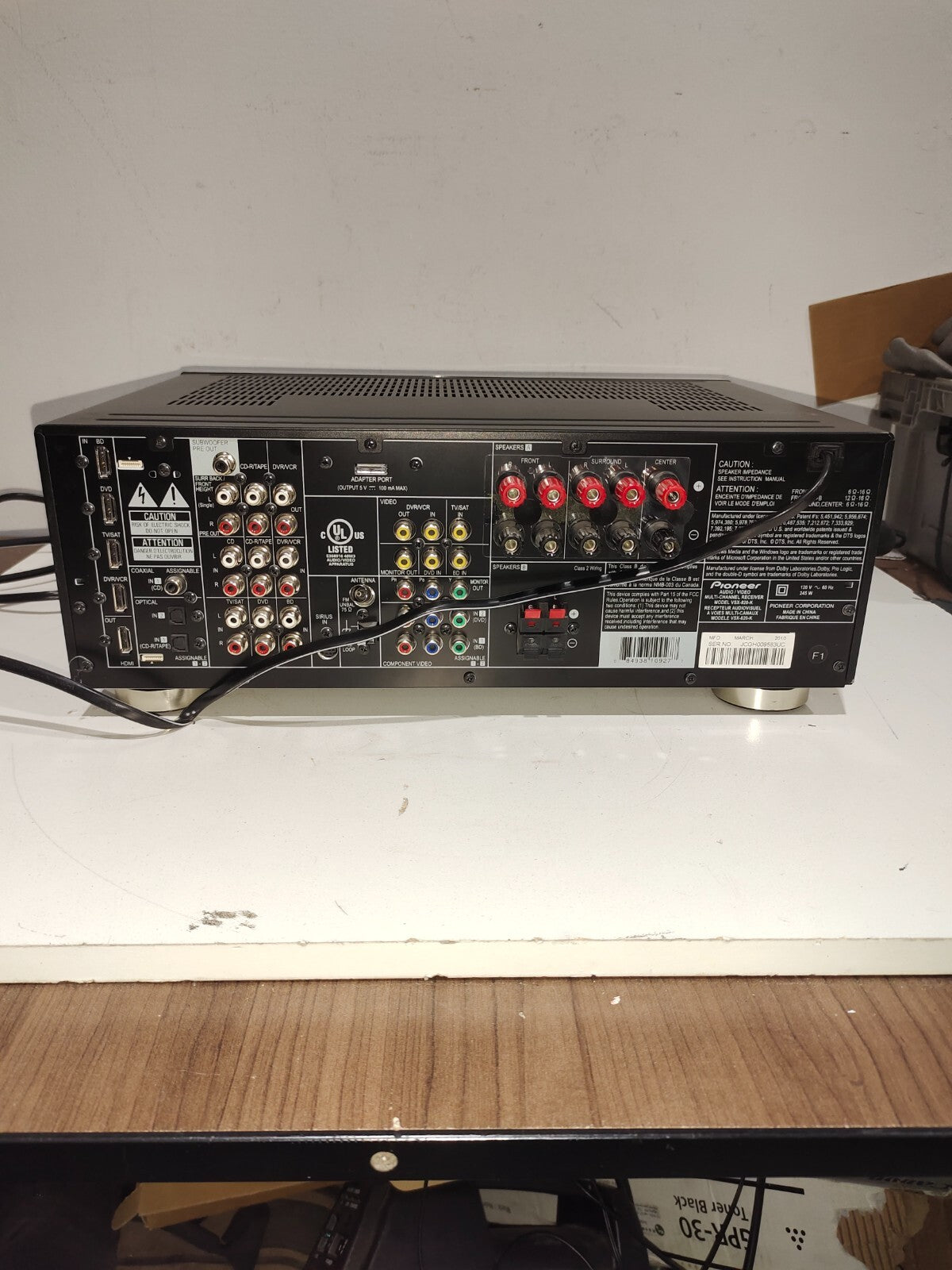 Pioneer VSX-820-K 5.1 HDMI 1080P HDTV Home Theater AV Receiver