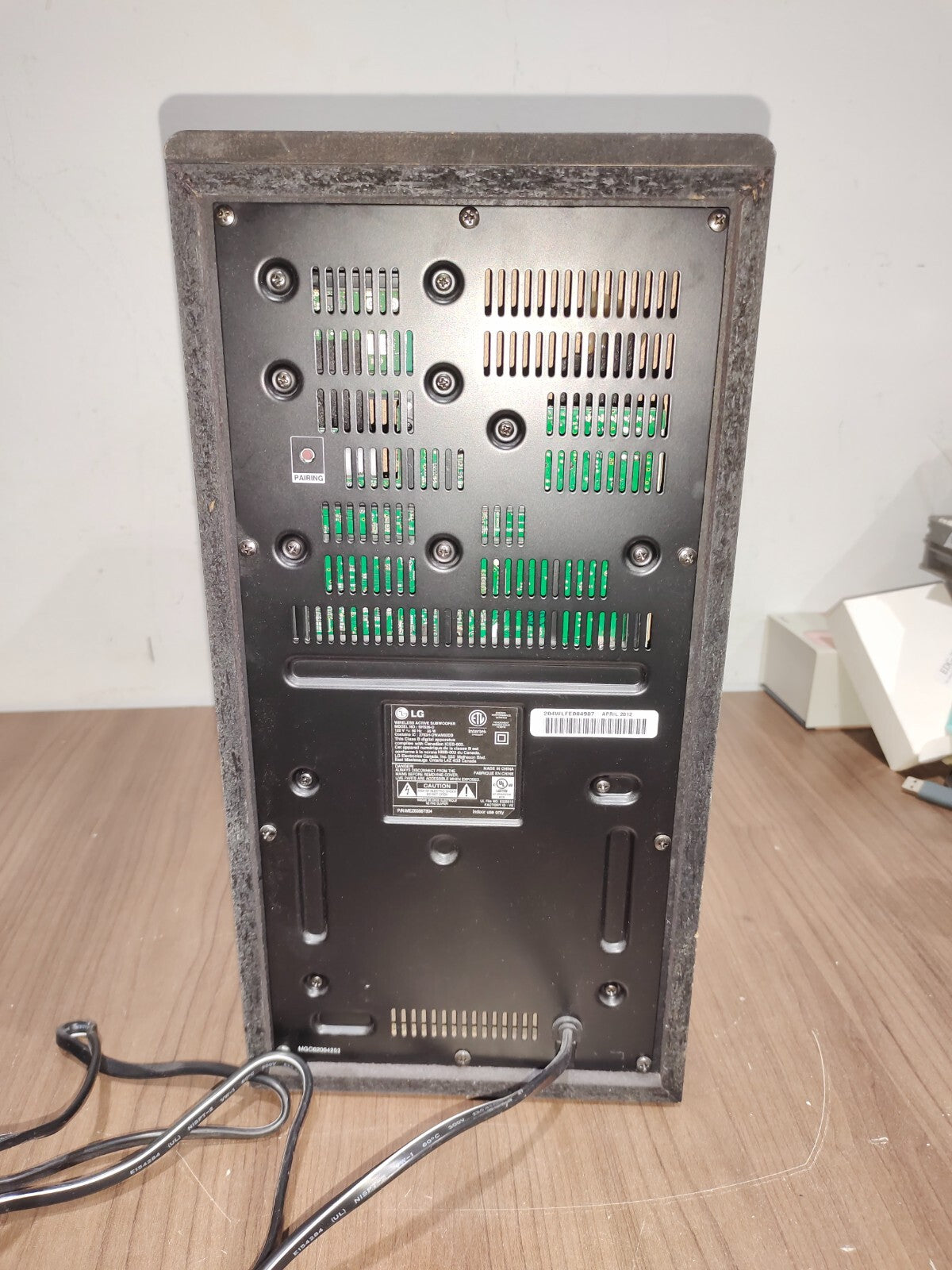 LG Wireless Active Subwoofer SHS36-D Bluetooth For Home Theater Sound Bar Black