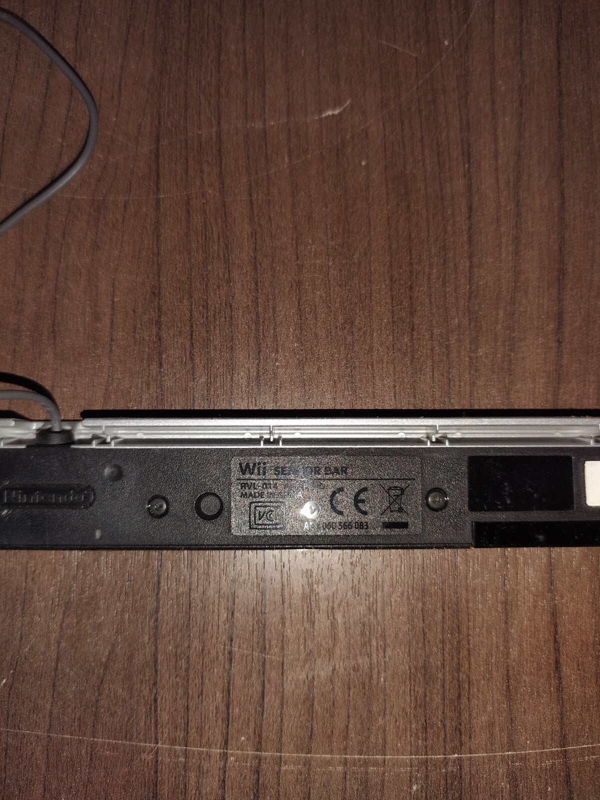 Nintendo Black OEM Sensor Bar Wired Official Part # RVL-014 For Wii & Wii U