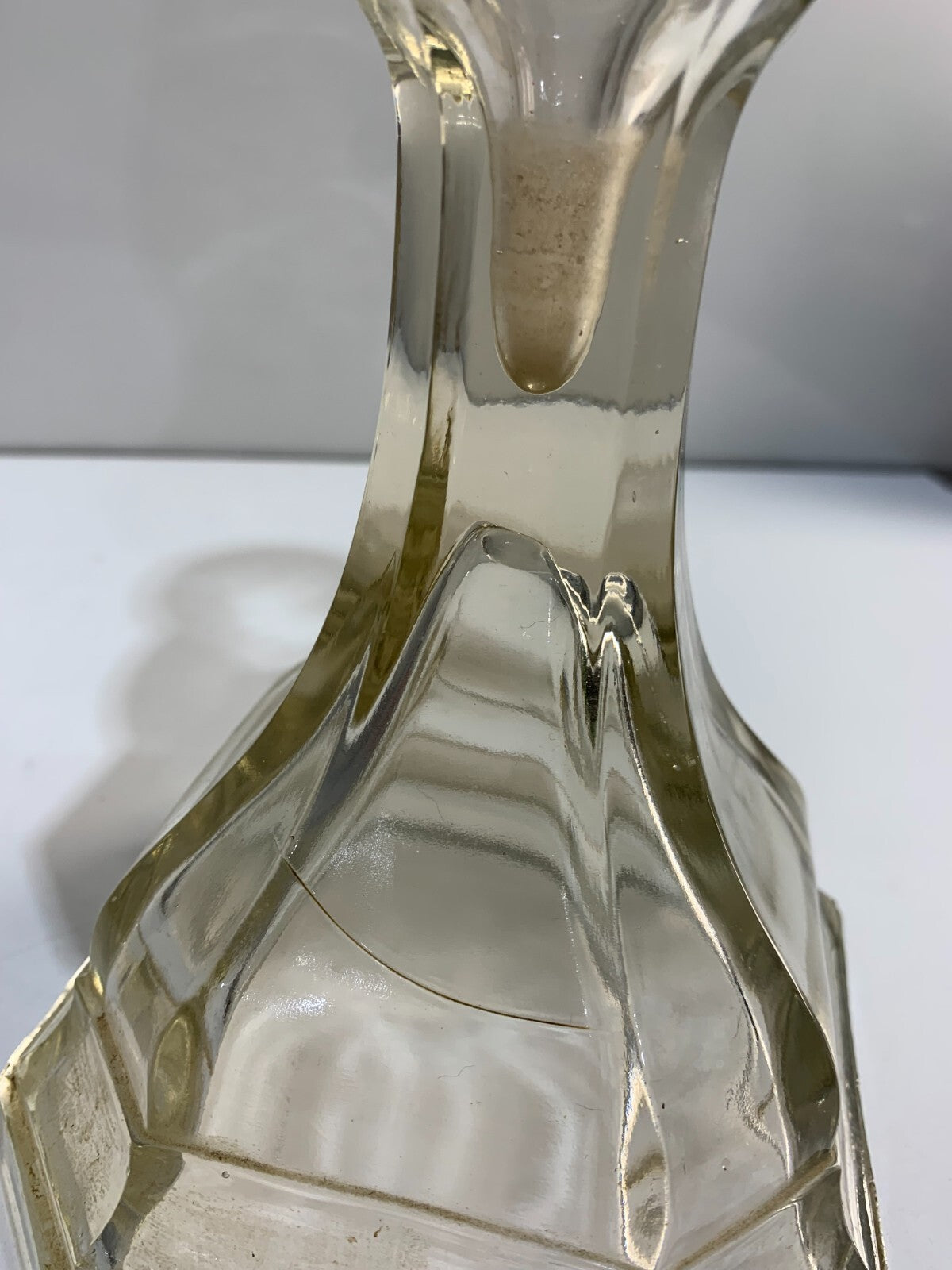 Antique Pat. 1925 Oil Lamp, Clear Pressed.